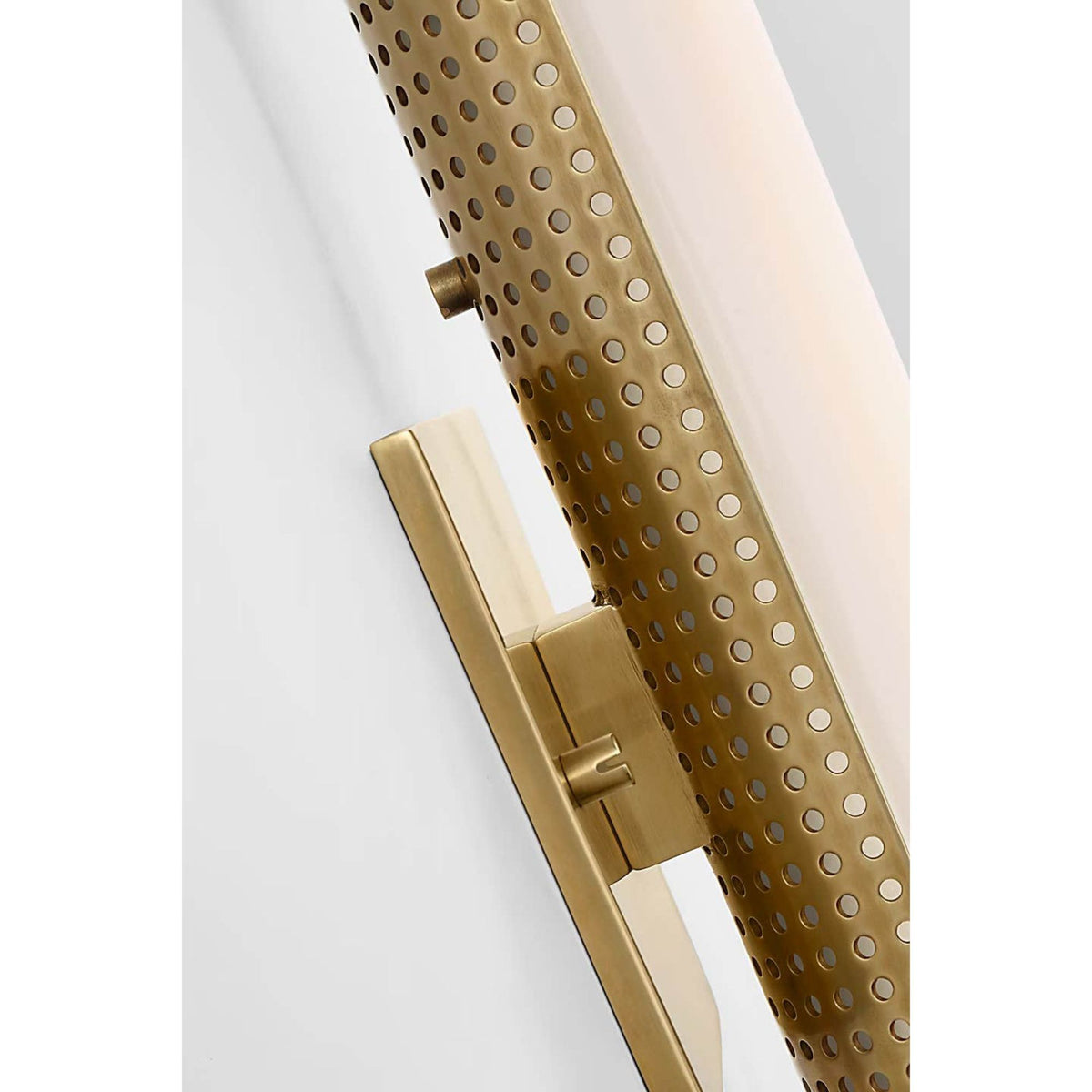 Kelly Wearstler Precision 21" Bath Light in Antique-Burnished Brass with White Glass W4.25" x H21" x E2.75"