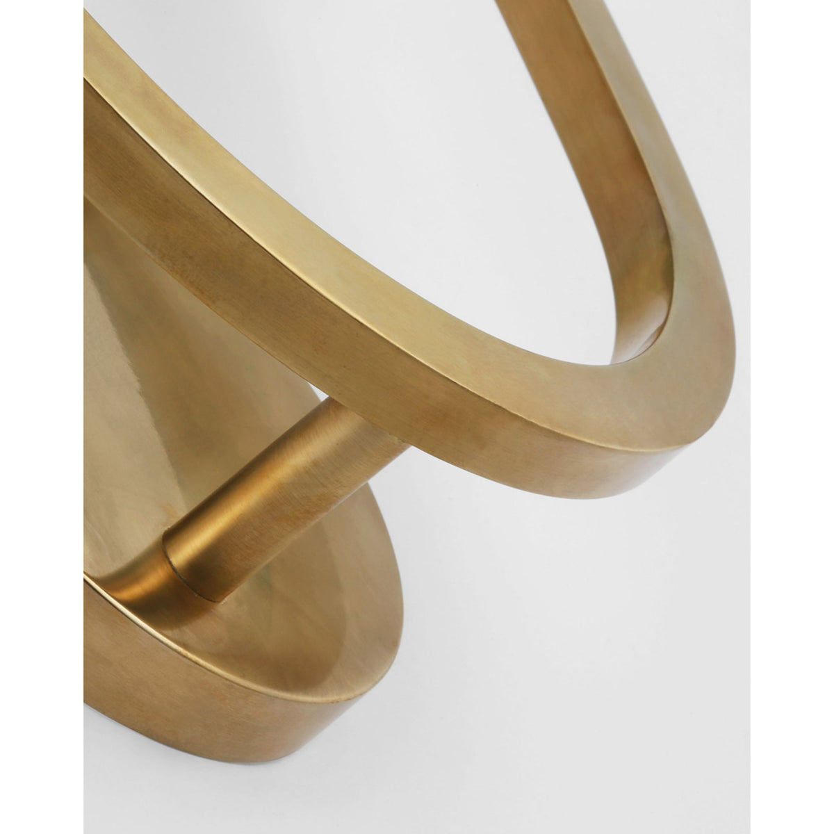 Kelly Wearstler Pedra 15" Asymmetrical Right Sconce in Antique-Burnished Brass with Alabaster W12.25" x H15" x E4.5"