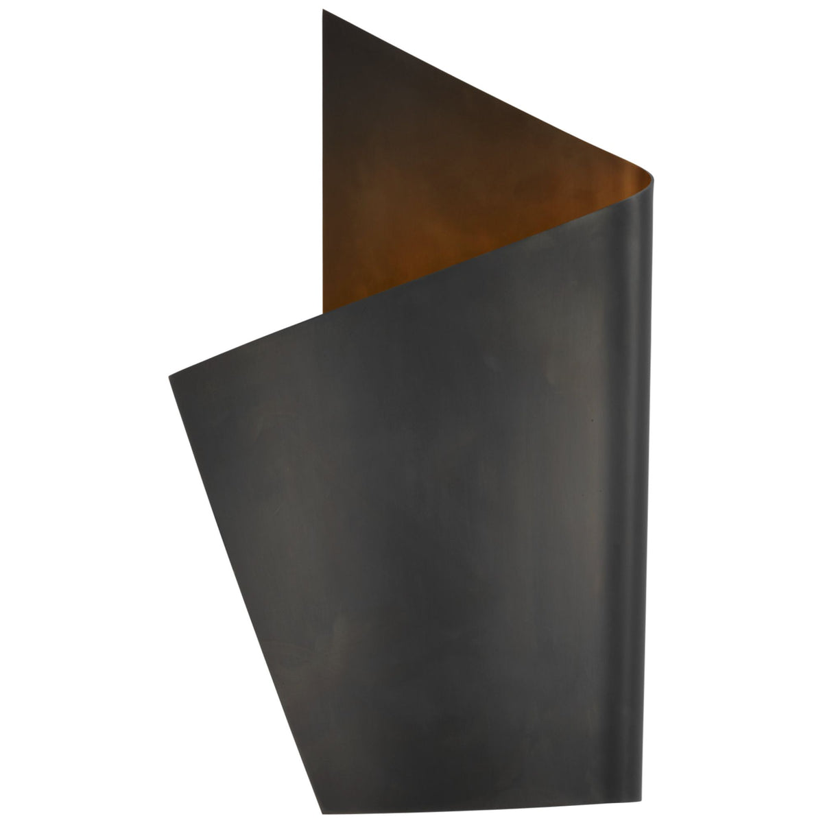 Kelly Wearstler Piel Left Wrapped Sconce in Bronze W11.75" x H19" x E4"