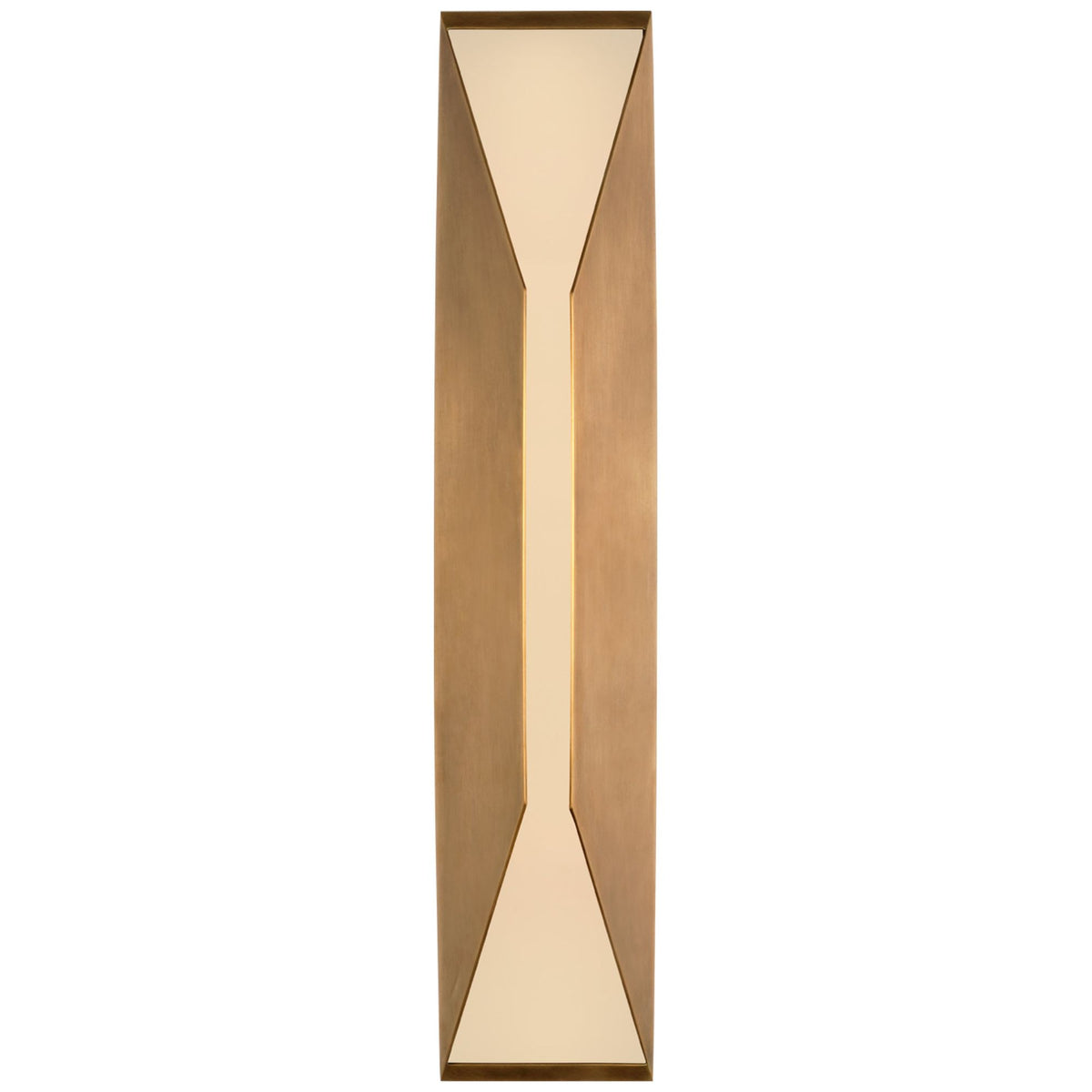 Kelly Wearstler Stretto 24" Sconce in Antique Burnished Brass with Frosted Glass W4.75" x H24" x E4.25"