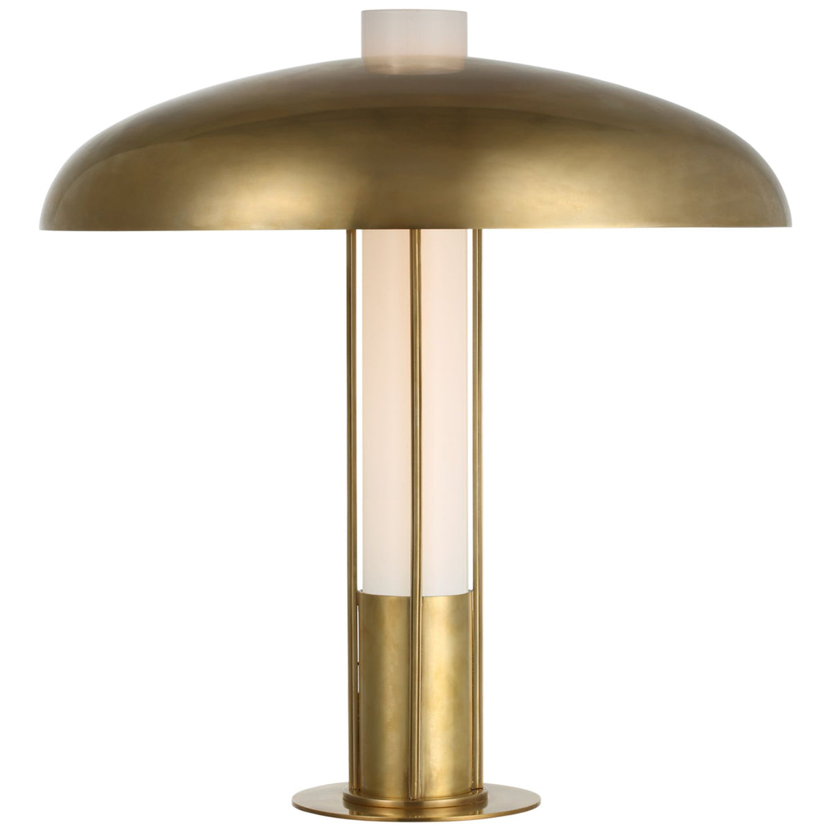 Kelly Wearstler Troye Medium Table Lamp in Antique-Burnished Brass with Antique-Burnished Brass Shade W18" x H19"