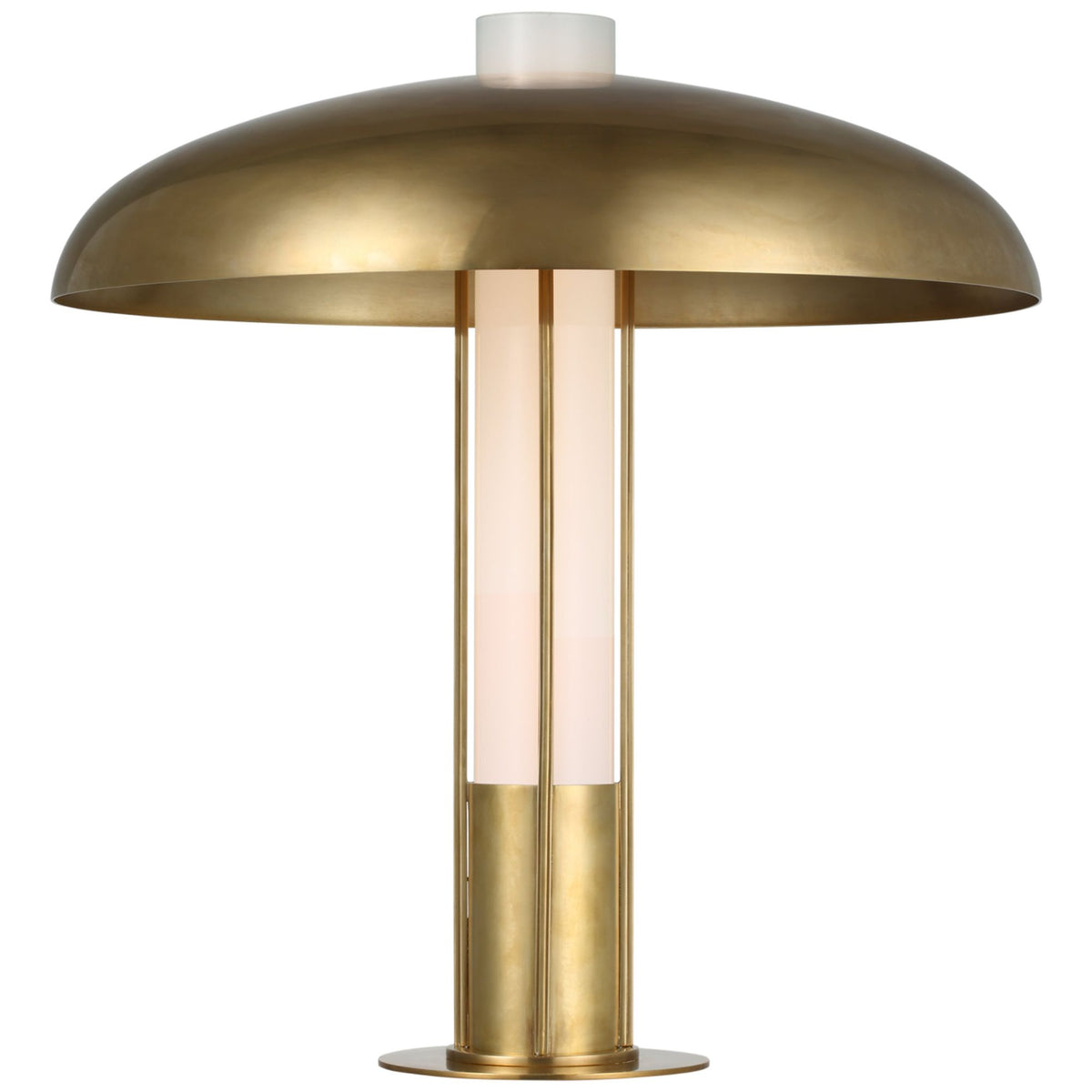Kelly Wearstler Troye Medium Table Lamp in Antique-Burnished Brass with Antique-Burnished Brass Shade W18" x H19"