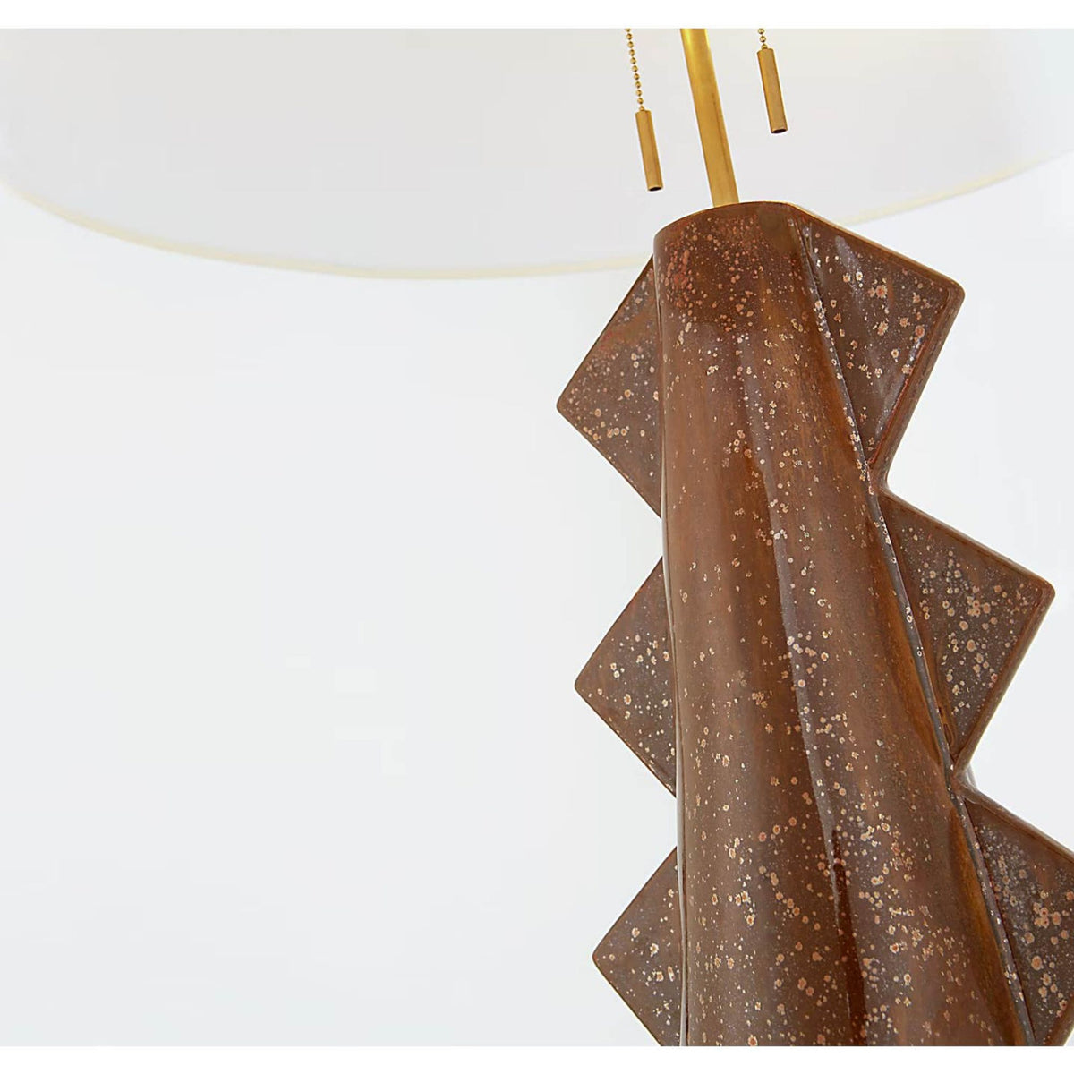 Kelly Wearstler Senso Large Table Lamp in Autumn Copper with Linen Shade W24" x H33"
