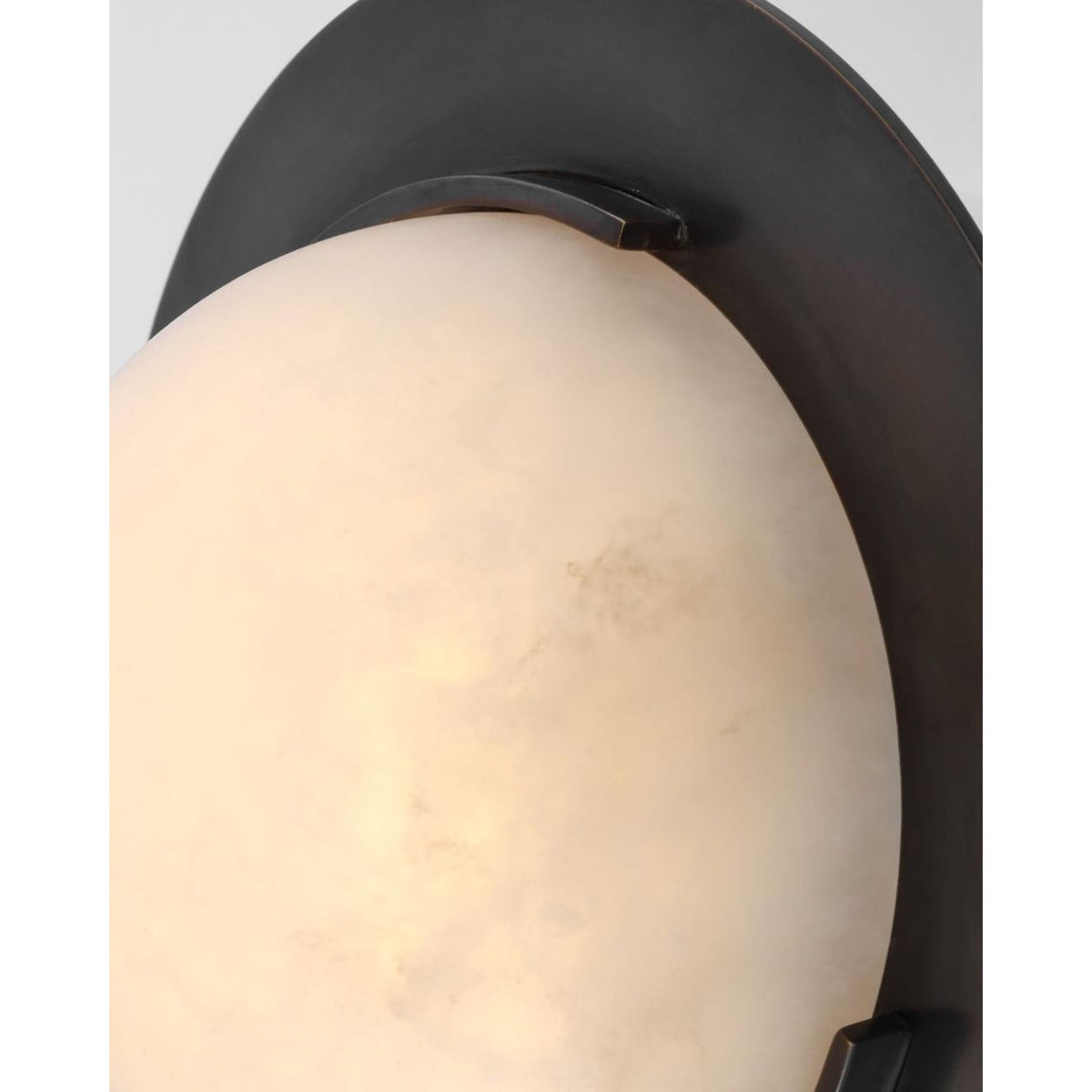 Kelly Wearstler Melange 6" Solitaire Flush Mount in Bronze with Alabaster W6" x H3"