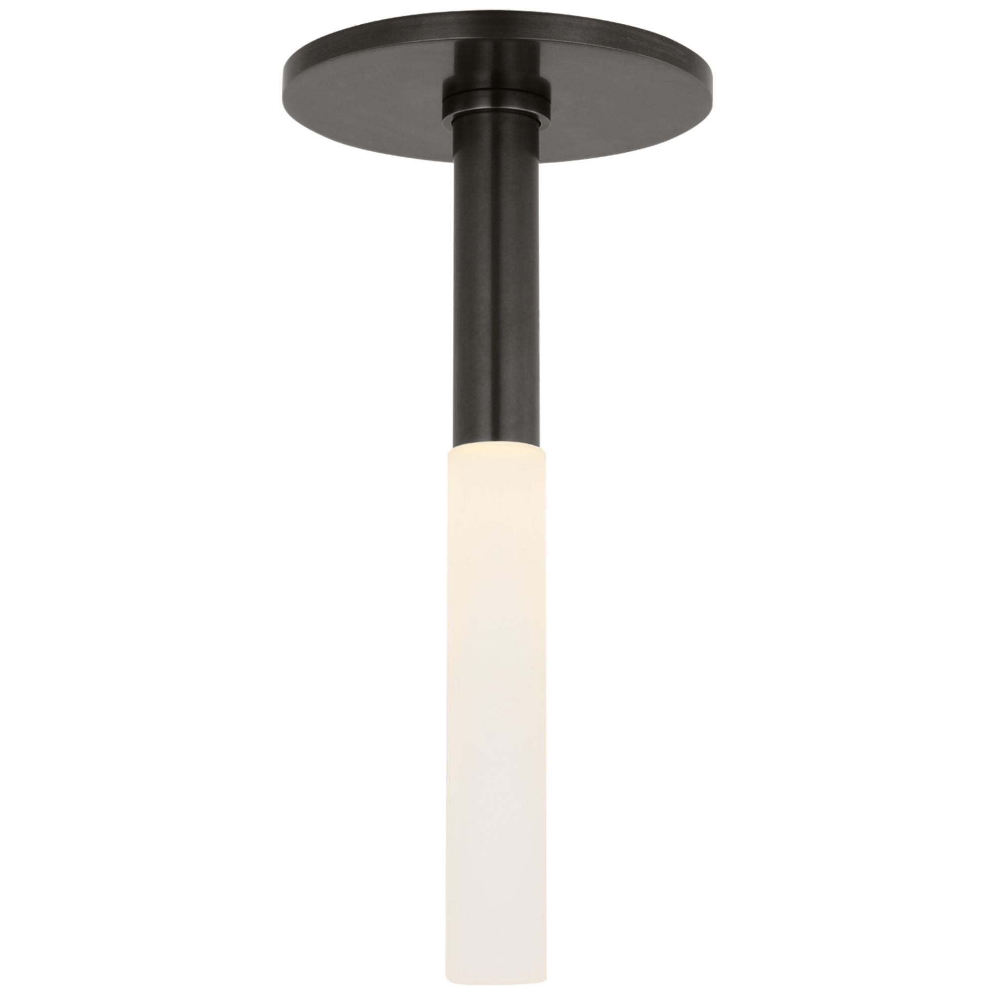 Kelly Wearstler Rousseau Monopoint Flush Mount in Bronze with Etched Crystal Ceiling Light W1" x H10.25"