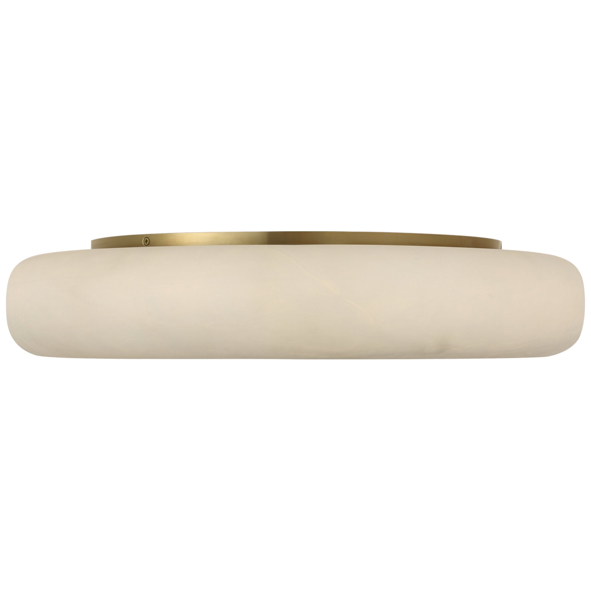 Kelly Wearstler Formosa 22" Flush Mount in Alabaster and Antique-Burnished Brass Ceiling Light W22" x H4.25"
