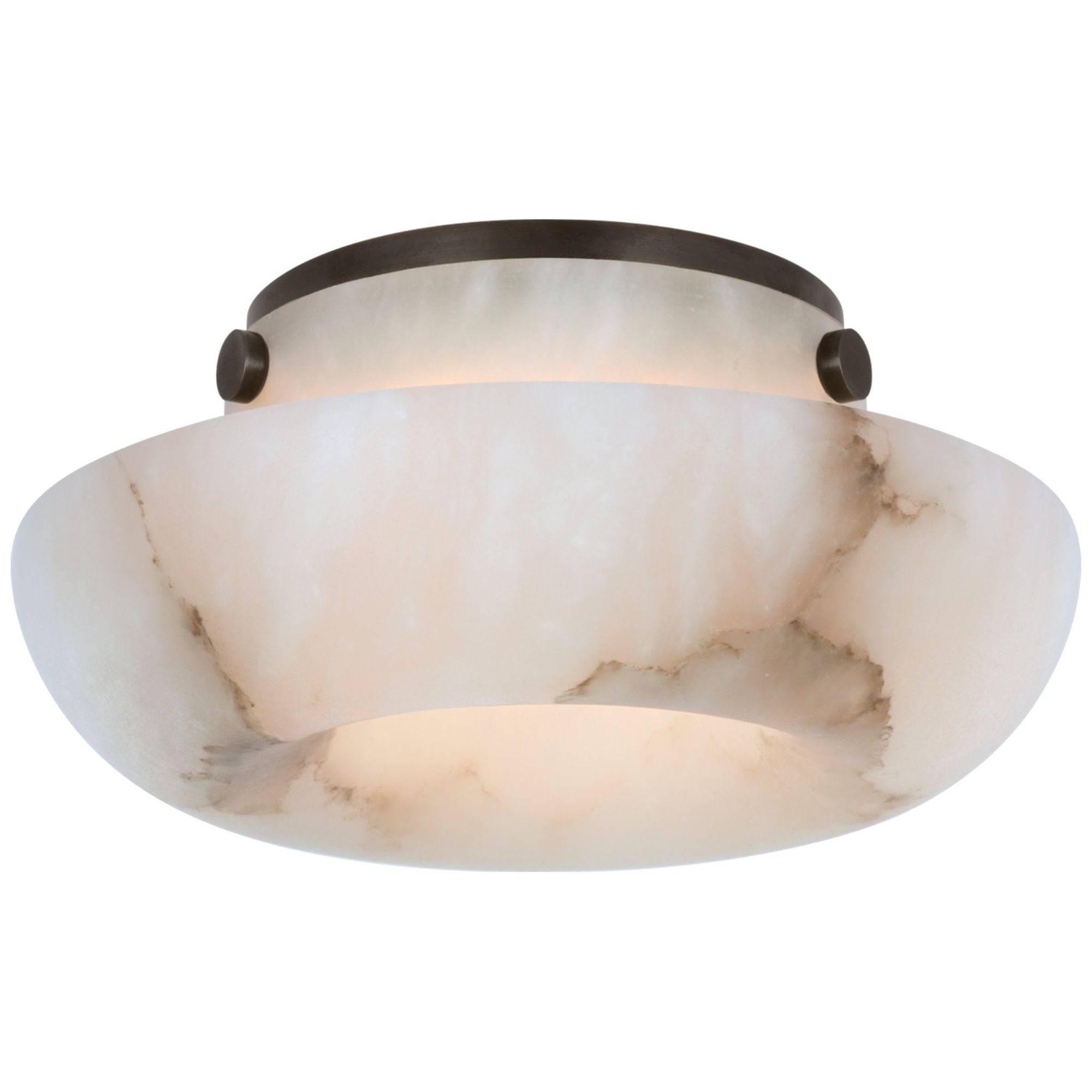 Kelly Wearstler Cappello 6" Flush Mount in Alabaster and Bronze Ceiling Light W6" x H2.75"