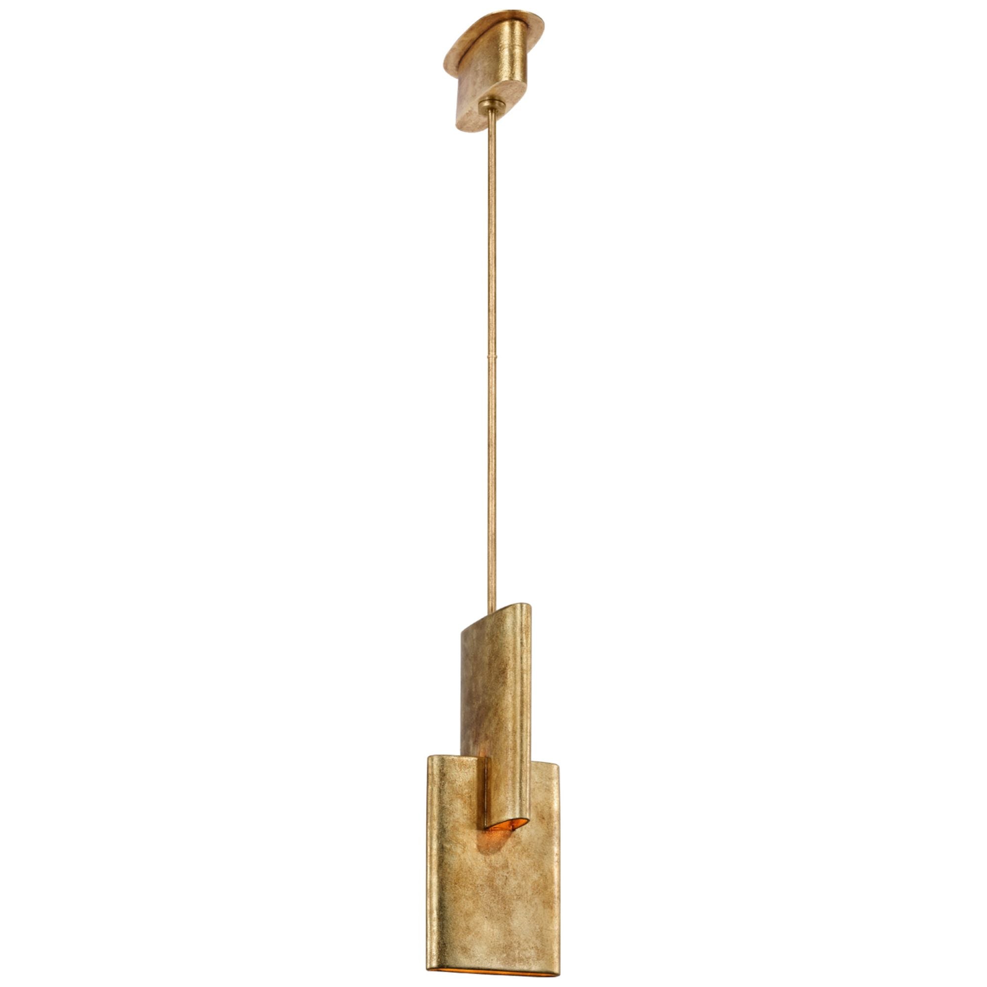 Kelly Wearstler Lotura 8" Intersecting Pendant in Museum Gild Ceiling Light W8"