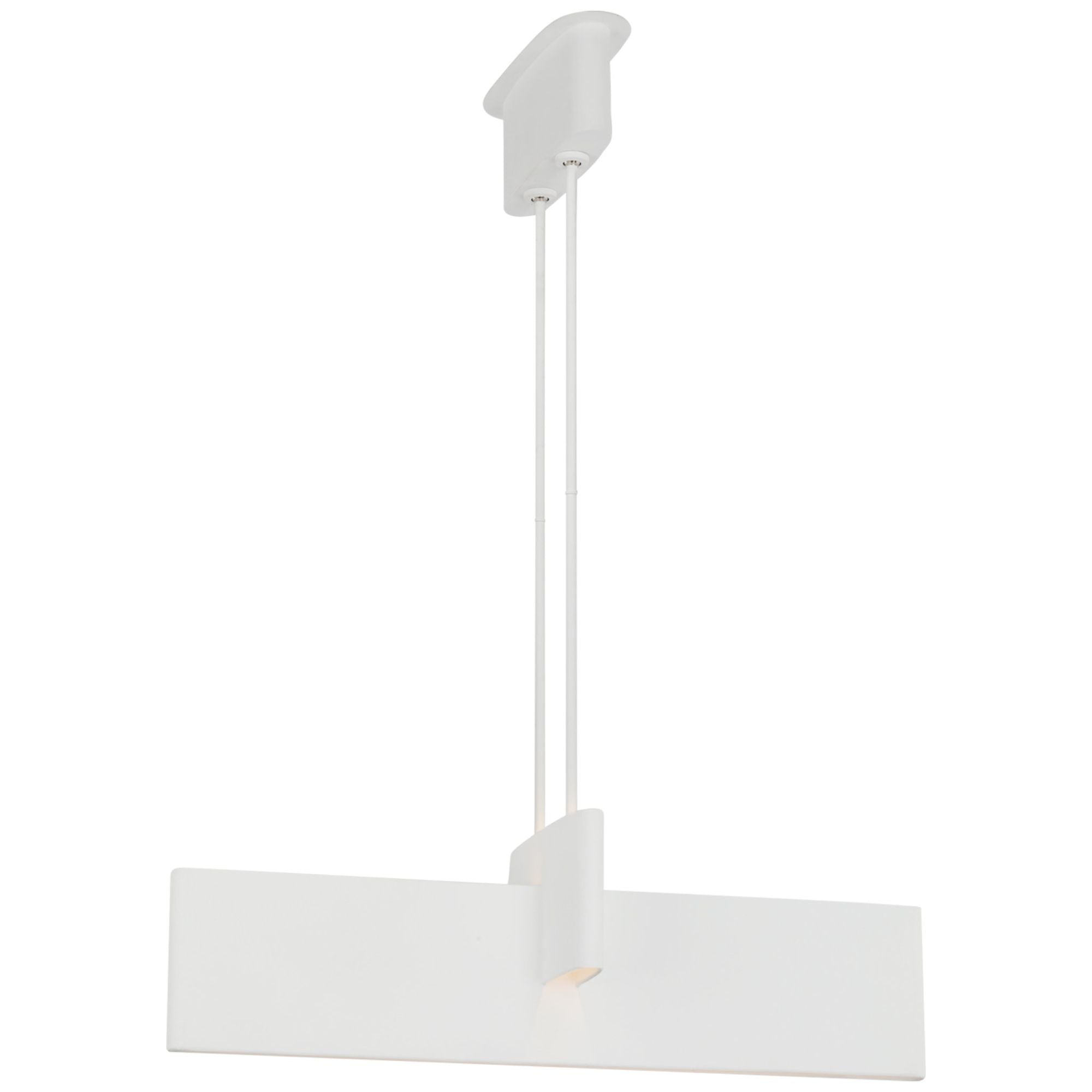 Kelly Wearstler Lotura 36" Intersecting Linear Pendant in Museum White Ceiling Light W36"