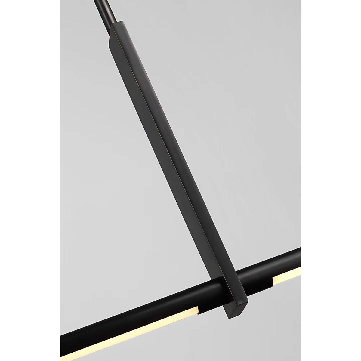 Kelly Wearstler Axis Large Linear Pendant in Bronze W1.75" x 59.5"