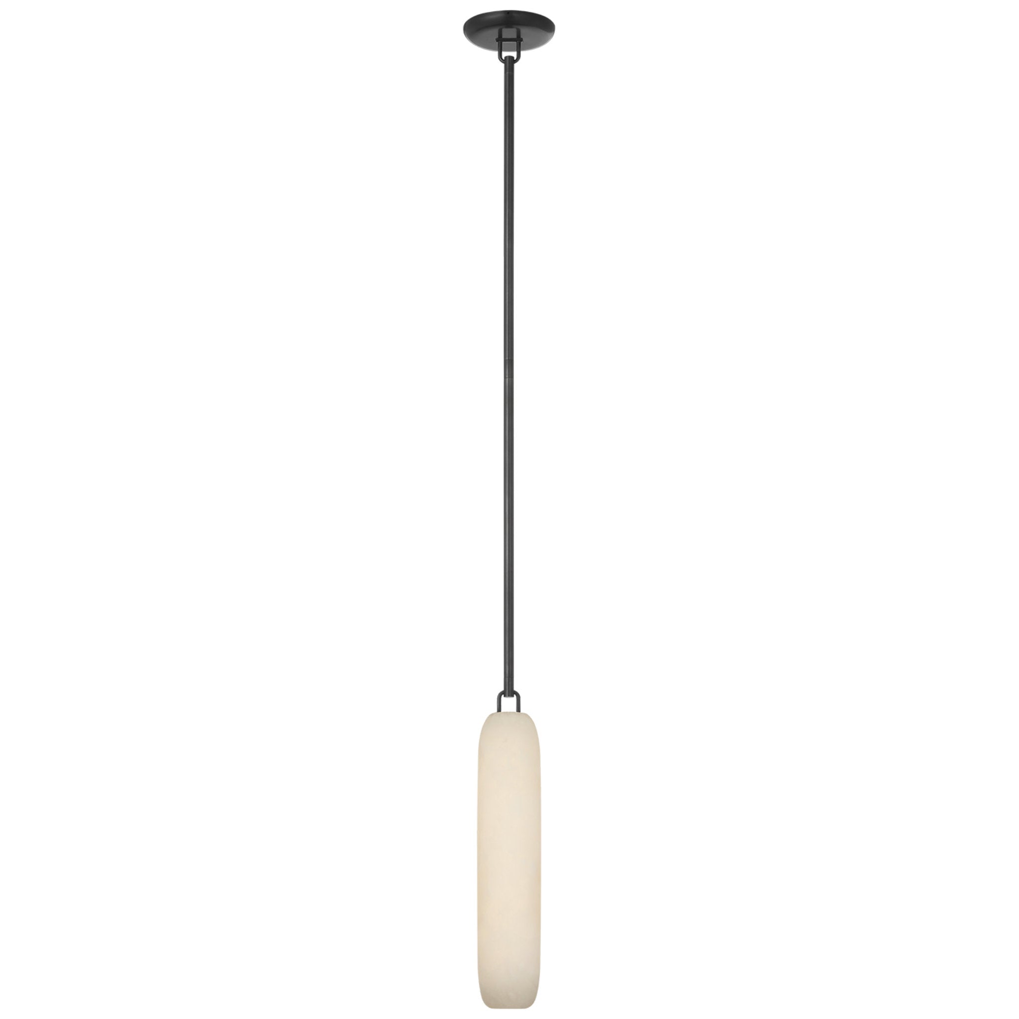 Kelly Wearstler Formosa 17" Single Pendant in Bronze with Alabaster Ceiling Light W3.25"