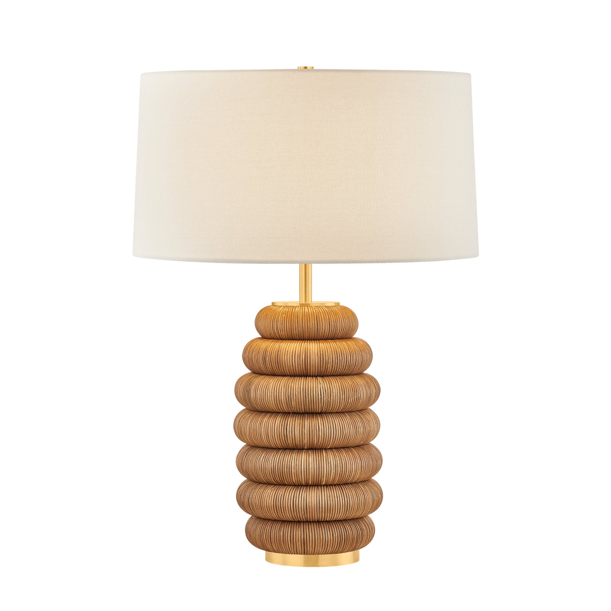 Winbrook 1-Light Table Lamp in Aged Brass 20W x 27.75H