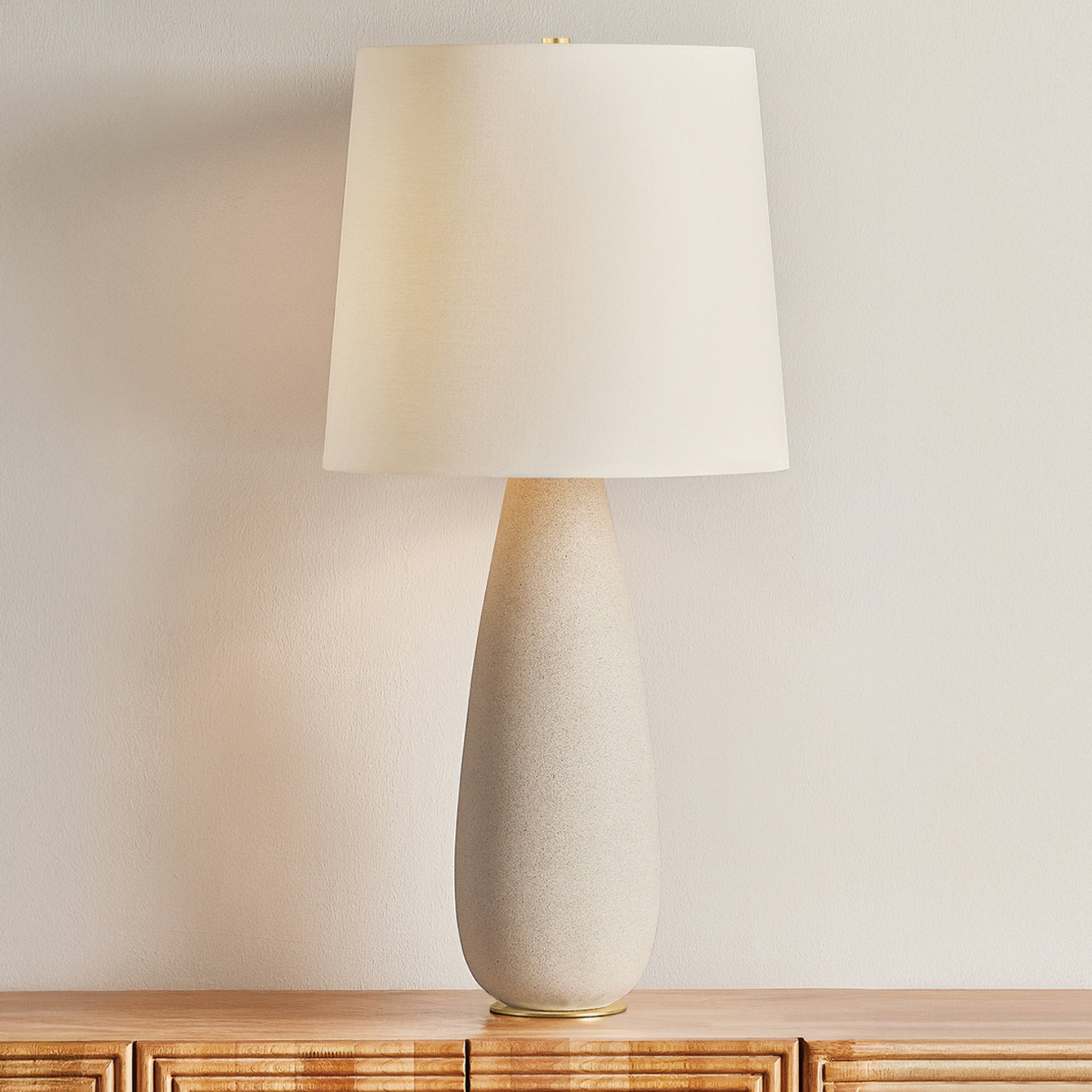 Neelytown 1-Light Table Lamp in Aged Brass 16.5W x 34.25H