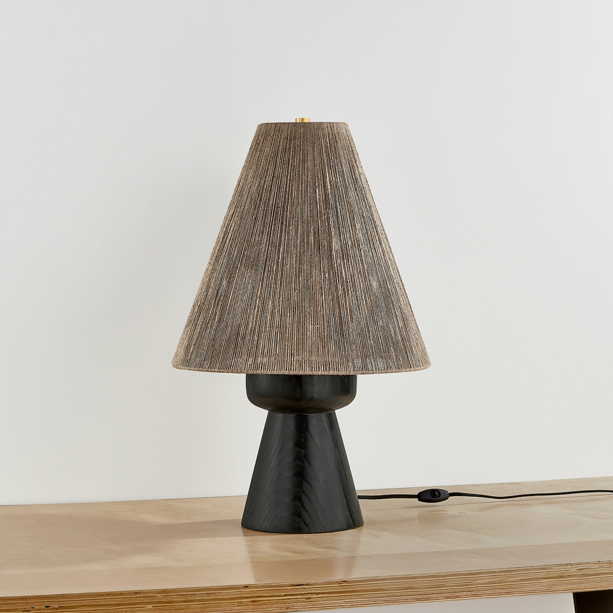Mannsville 1-Light Table Lamp in Aged Brass 17.5W x 27.25H