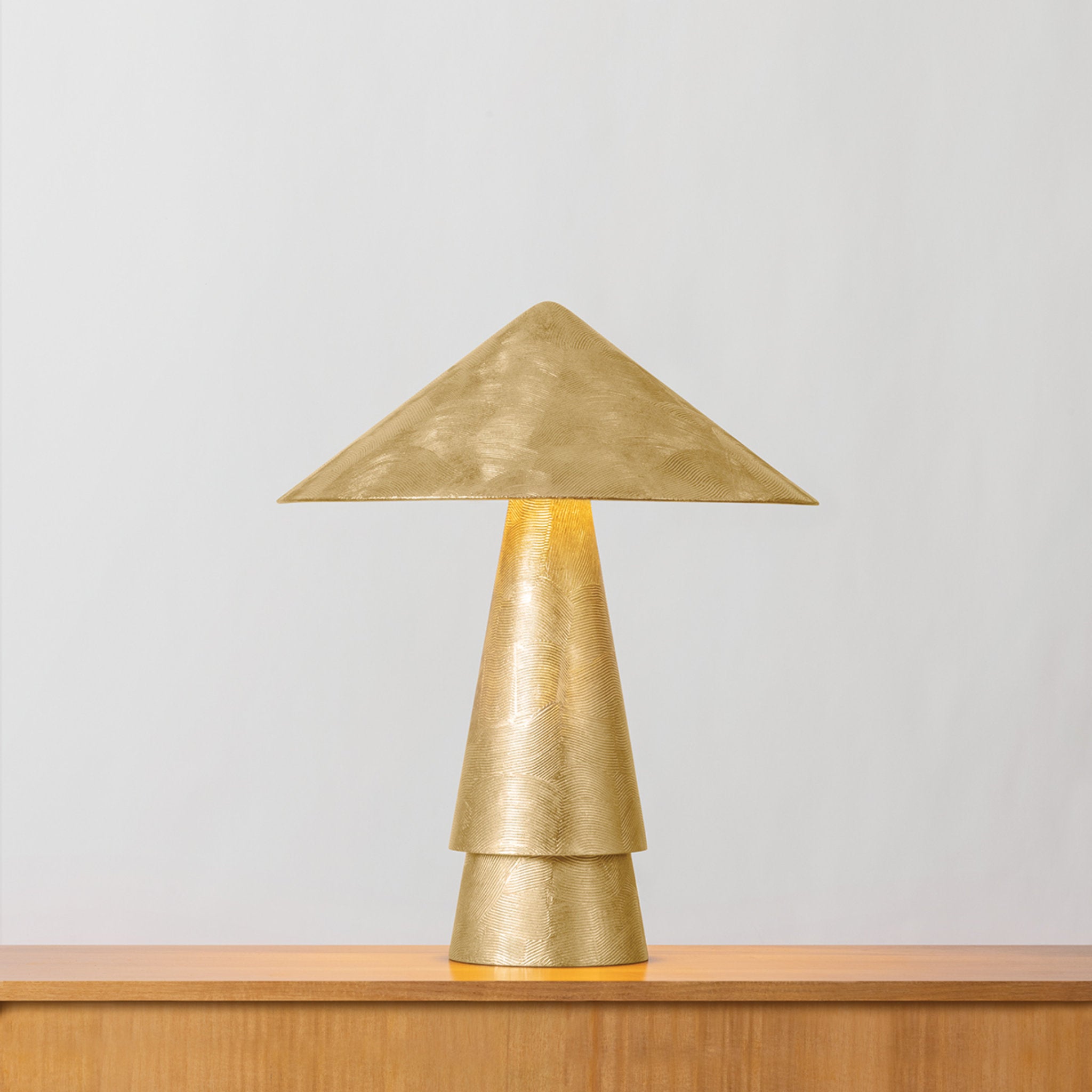 Foxton 1-Light Table Lamp in Vintage Gold Leaf 18W x 22H