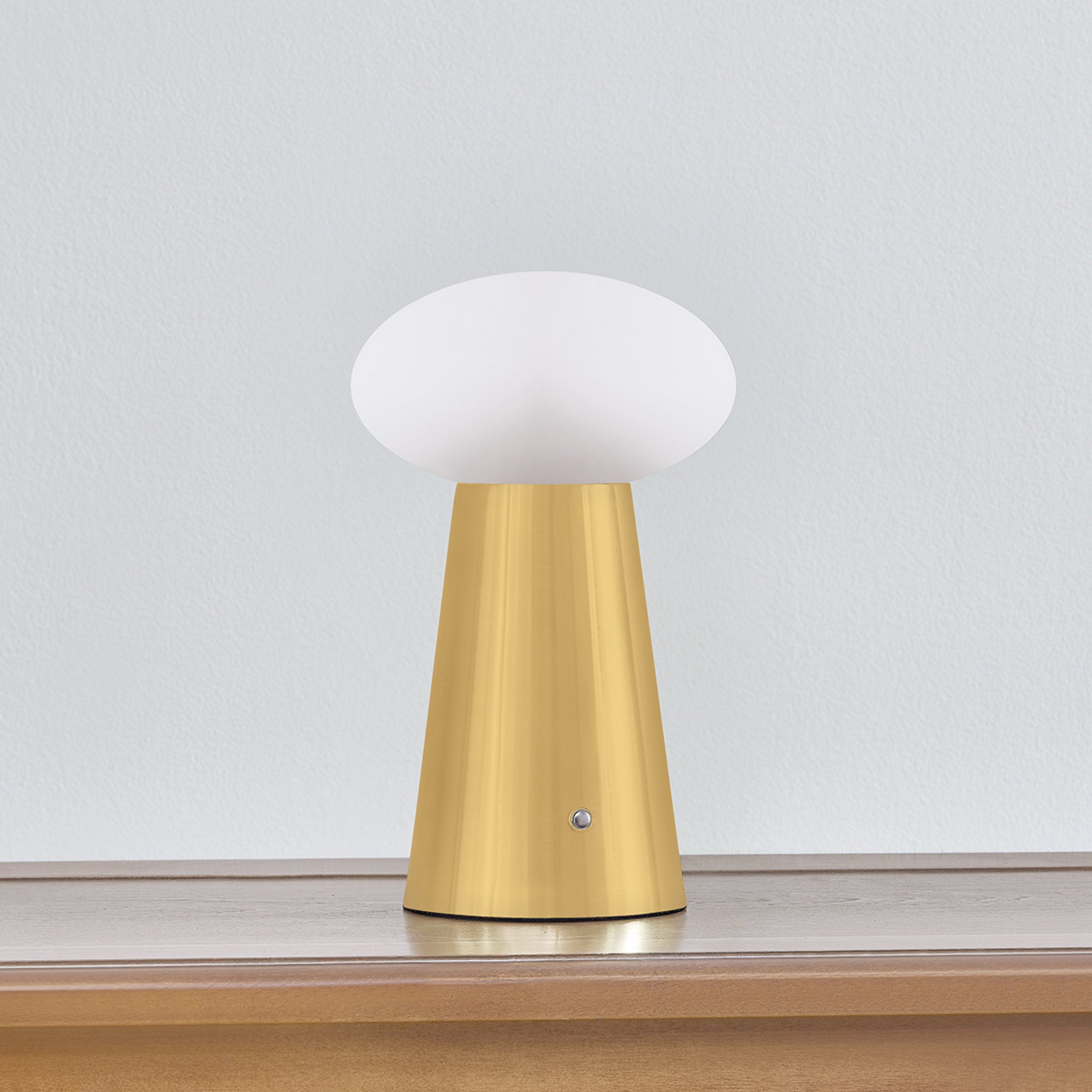 Cashel 1-Light Rechargeable Table Lamp in Aged Brass 6W x 10H