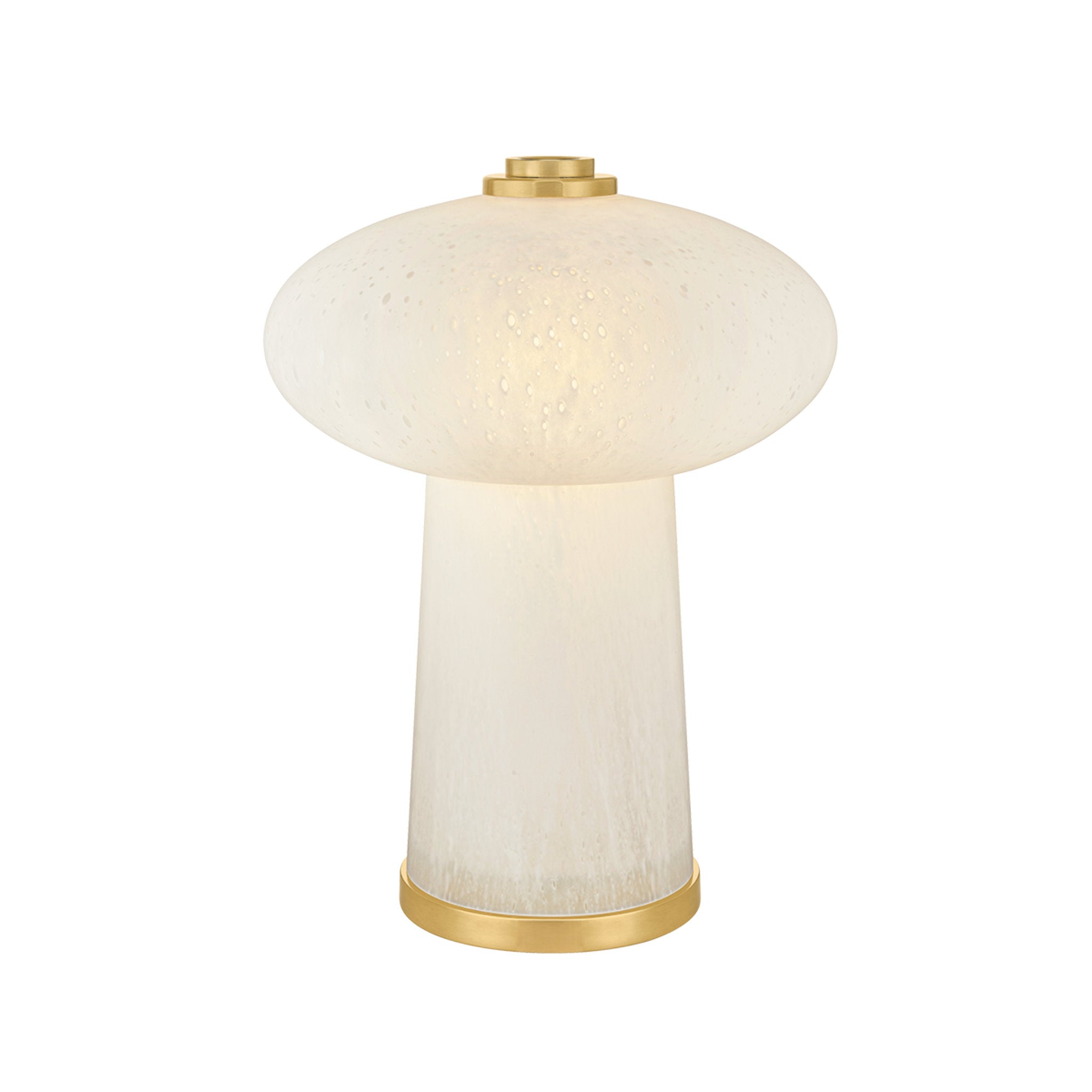 Fords 1-Light Rechargeable Table Lamp in Aged Brass 10.25W x 13.75H