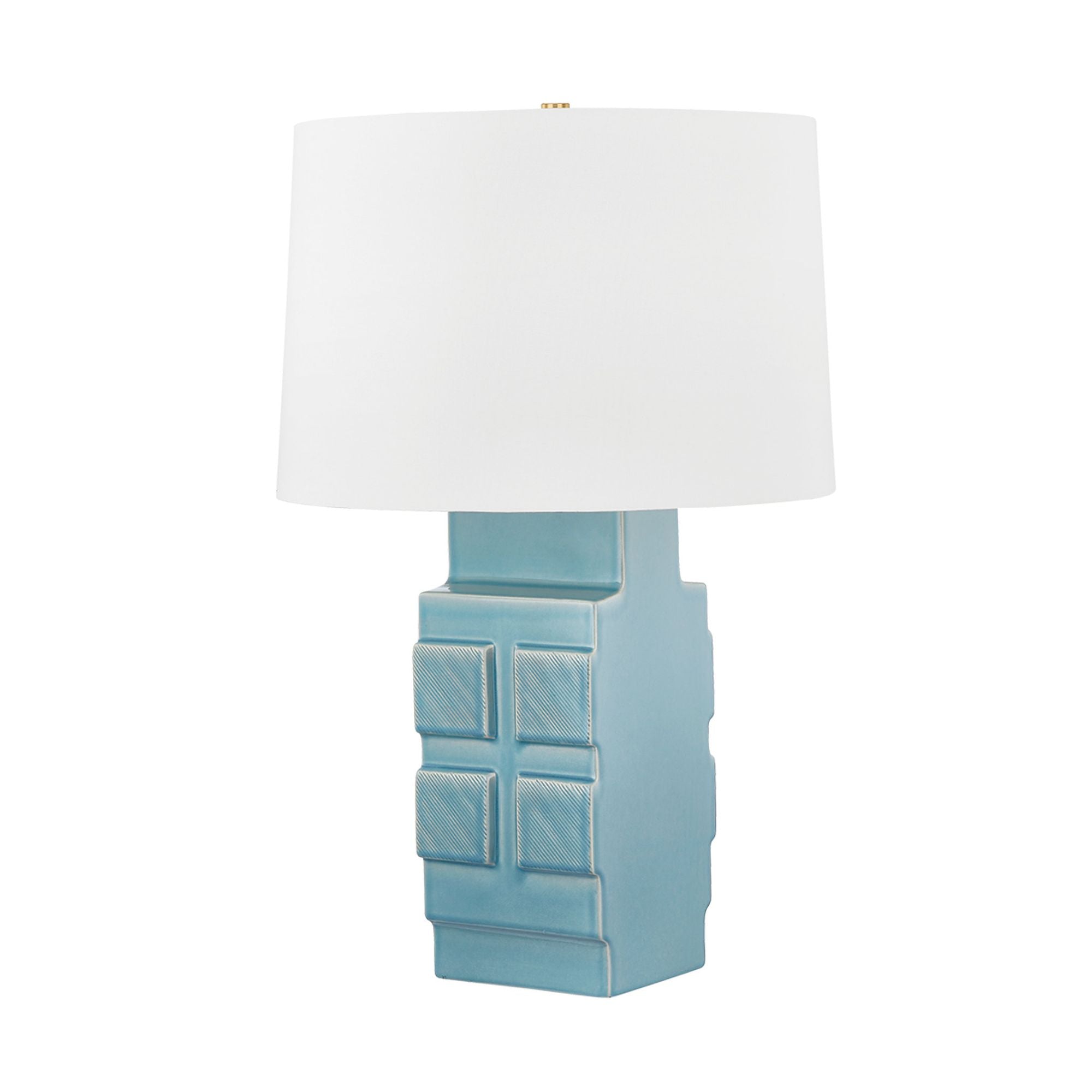 Sarai 1-Light Table Lamp in Aged Brass 19W x 29.25H