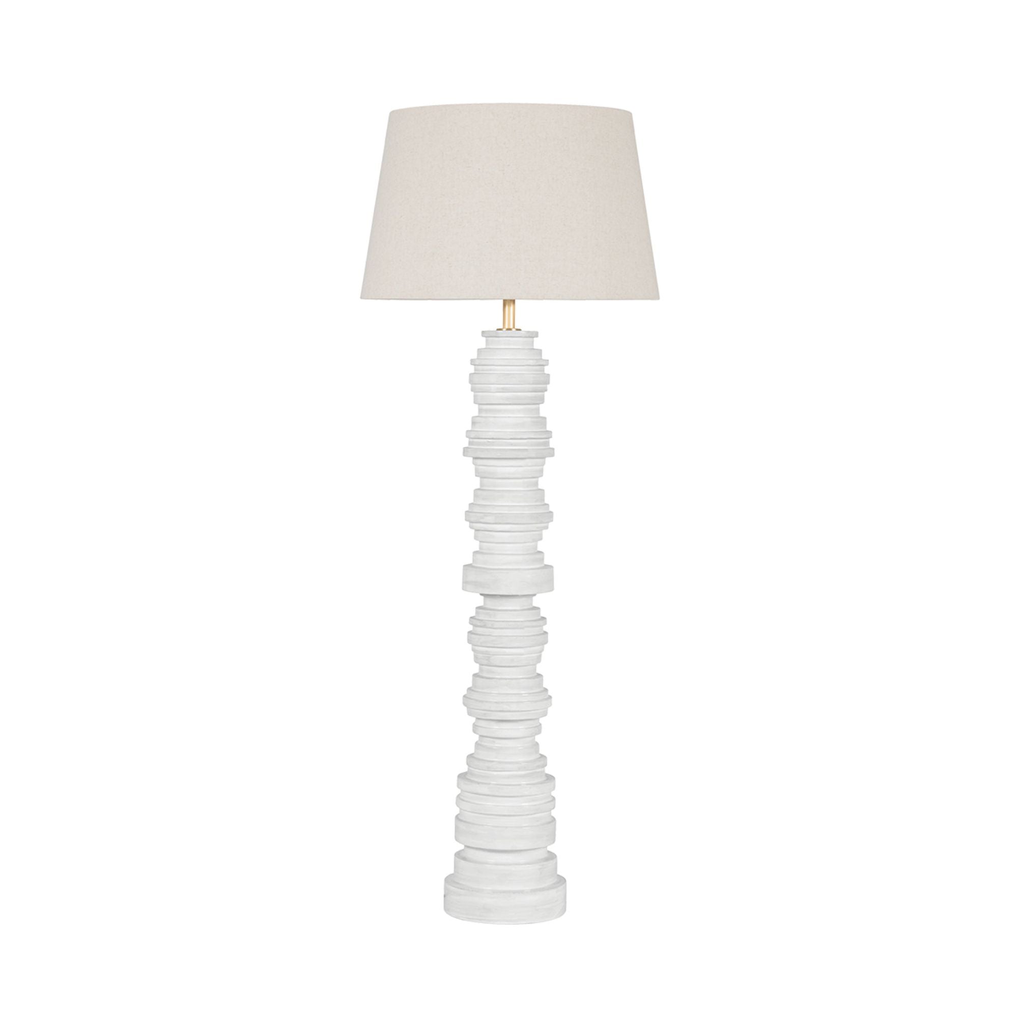 Wayzata 1-Light Floor Lamp in Aged Brass 24W x 64.5H