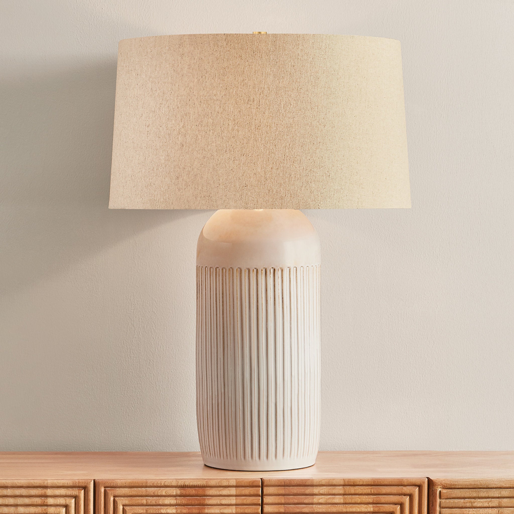 Stevens Point 1-Light Table Lamp in Aged Brass 21W x 30H