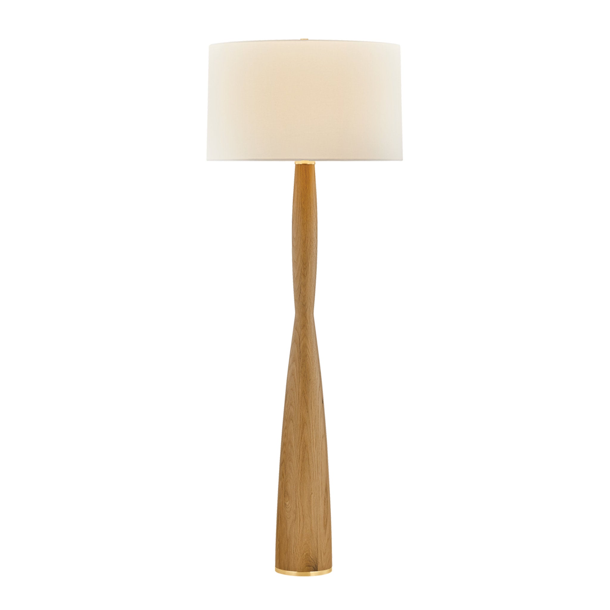 Somers Chase 1-Light Floor Lamp in Aged Brass 24W x 65.75H