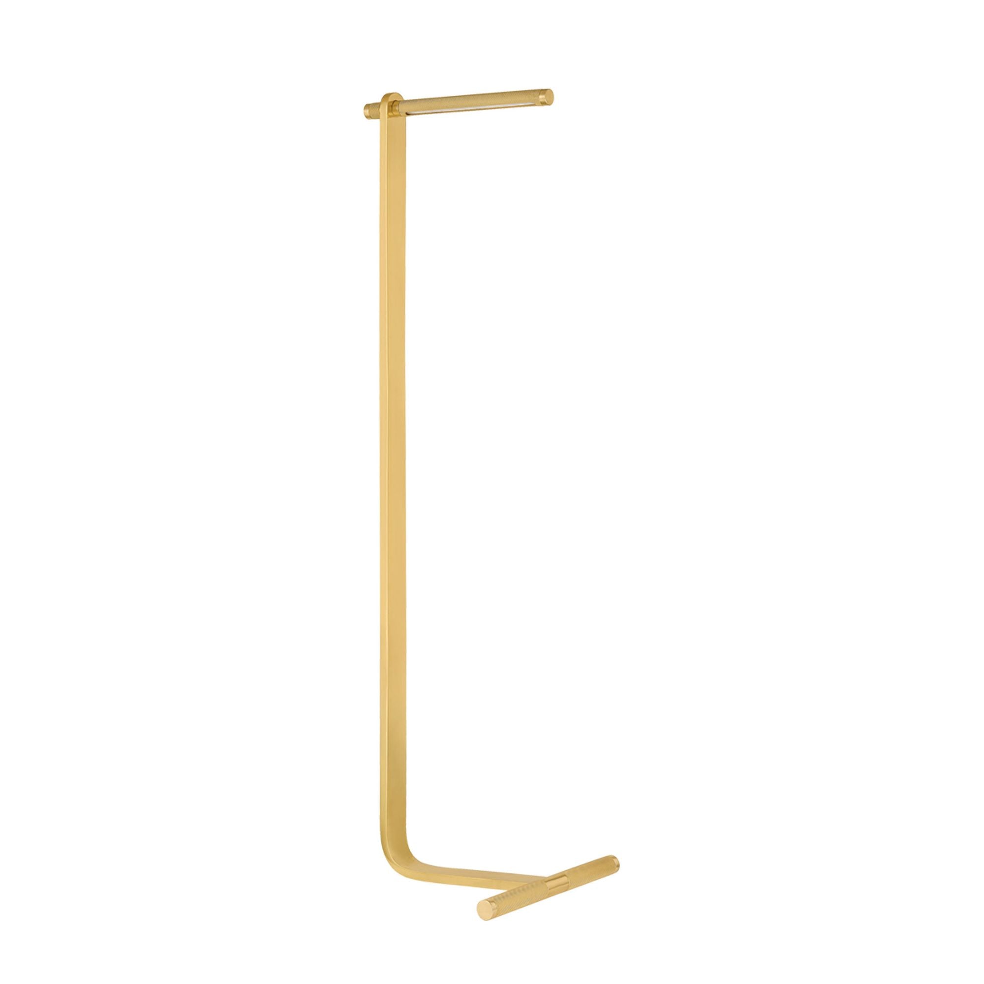 Deptford 1-Light Floor Lamp in Aged Brass 14.5L x 13.25W x 48H