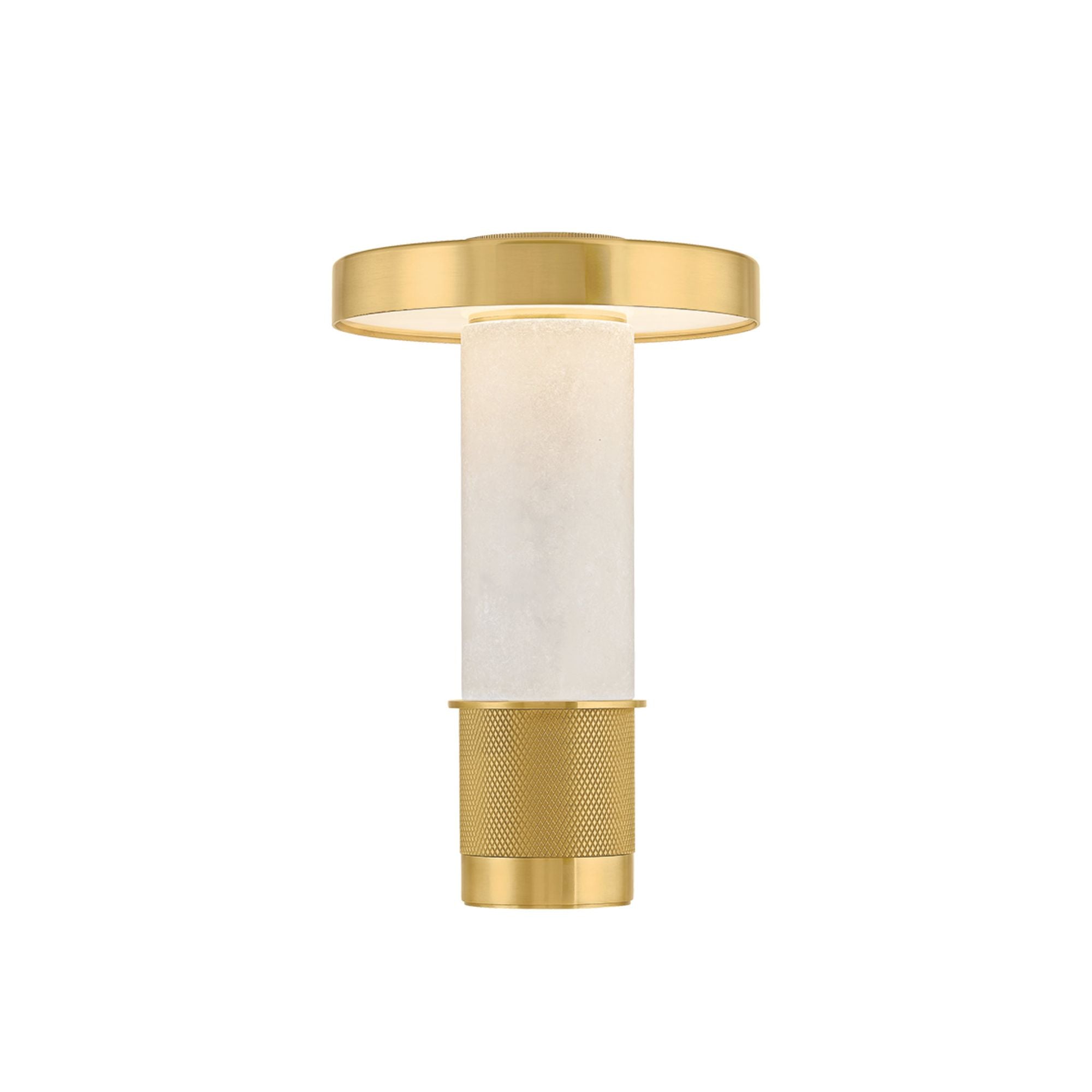 Sefton 1-Light Rechargeable Table Lamp in Aged Brass 6.25L x 6.25W x 9.75H