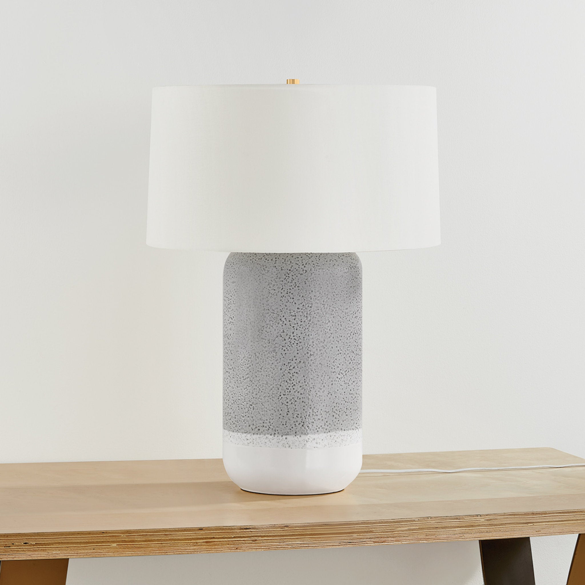 Washingtonville 1-Light Table Lamp in Aged Brass 22.5W x 31.25H