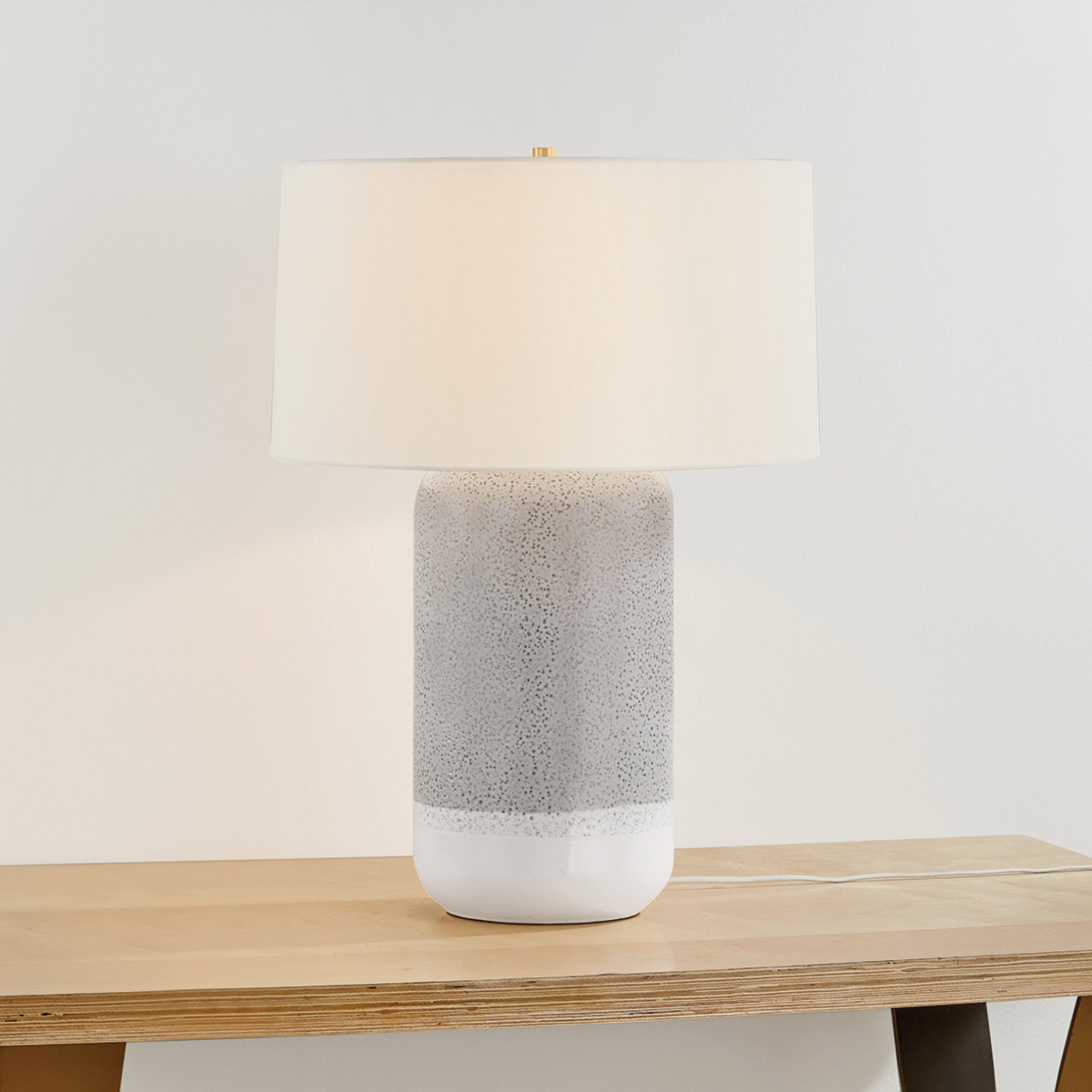 Washingtonville 1-Light Table Lamp in Aged Brass 22.5W x 31.25H