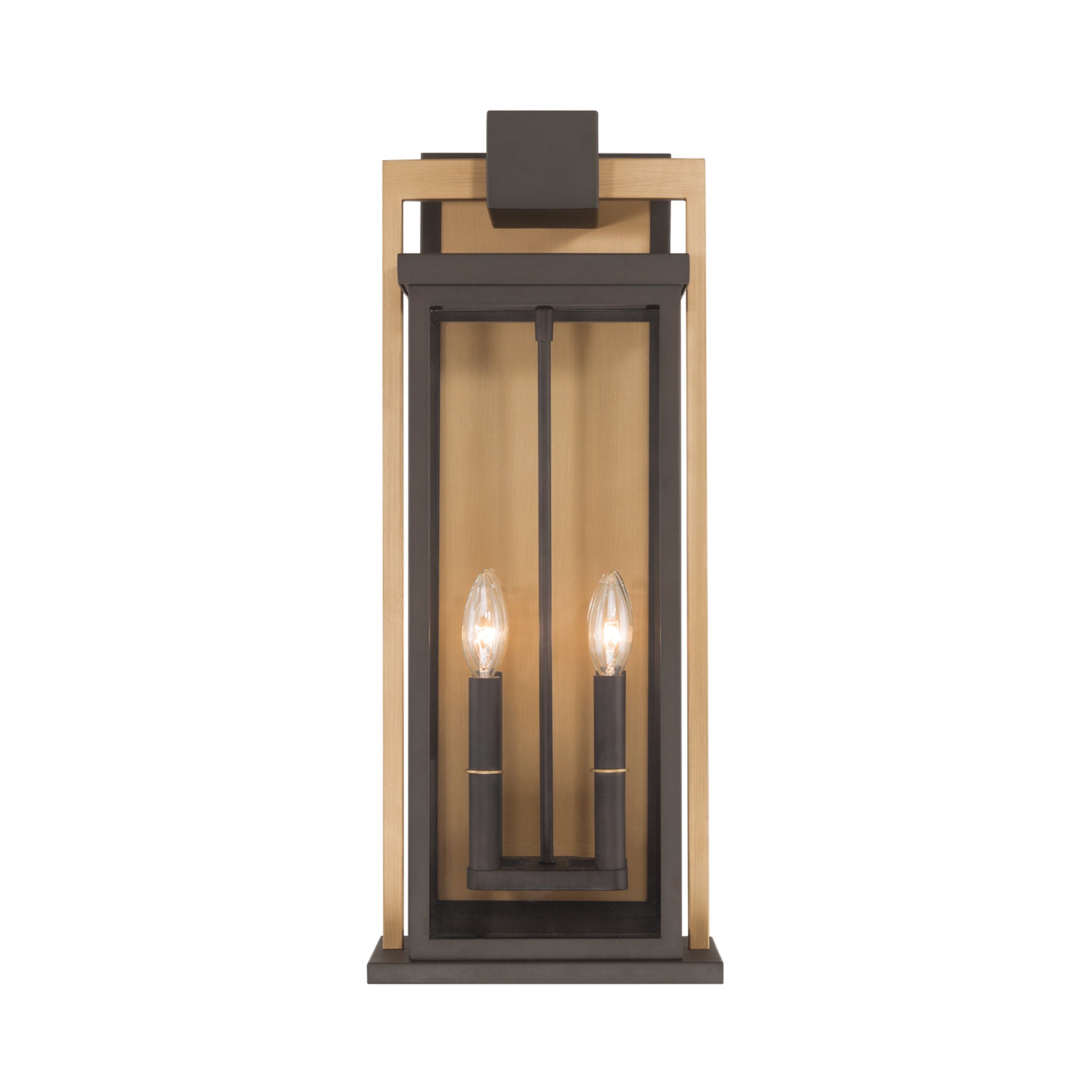 Lendel 9.75'' Twilight Bronze + Textured Gold Outdoor Sconce Bronze 9.75"W x 24"H x 8.75"D