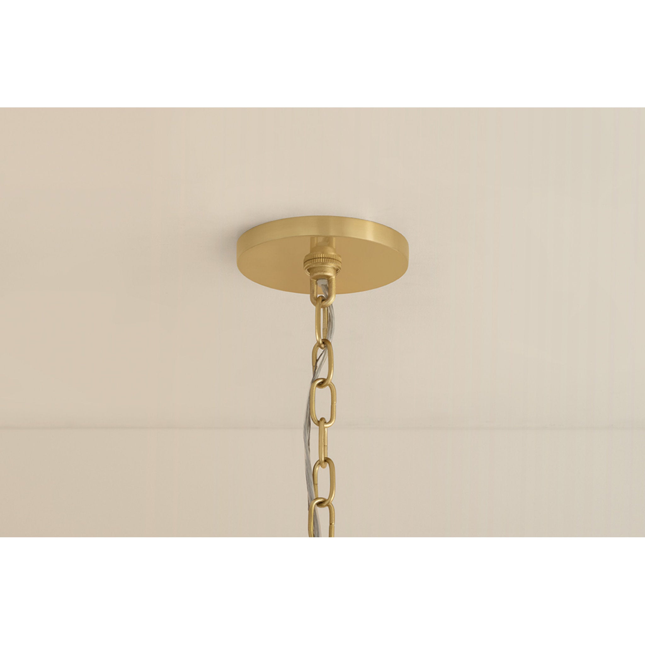 Lisbeta 1-Light Chandelier in Aged Brass 22W x 25.25H