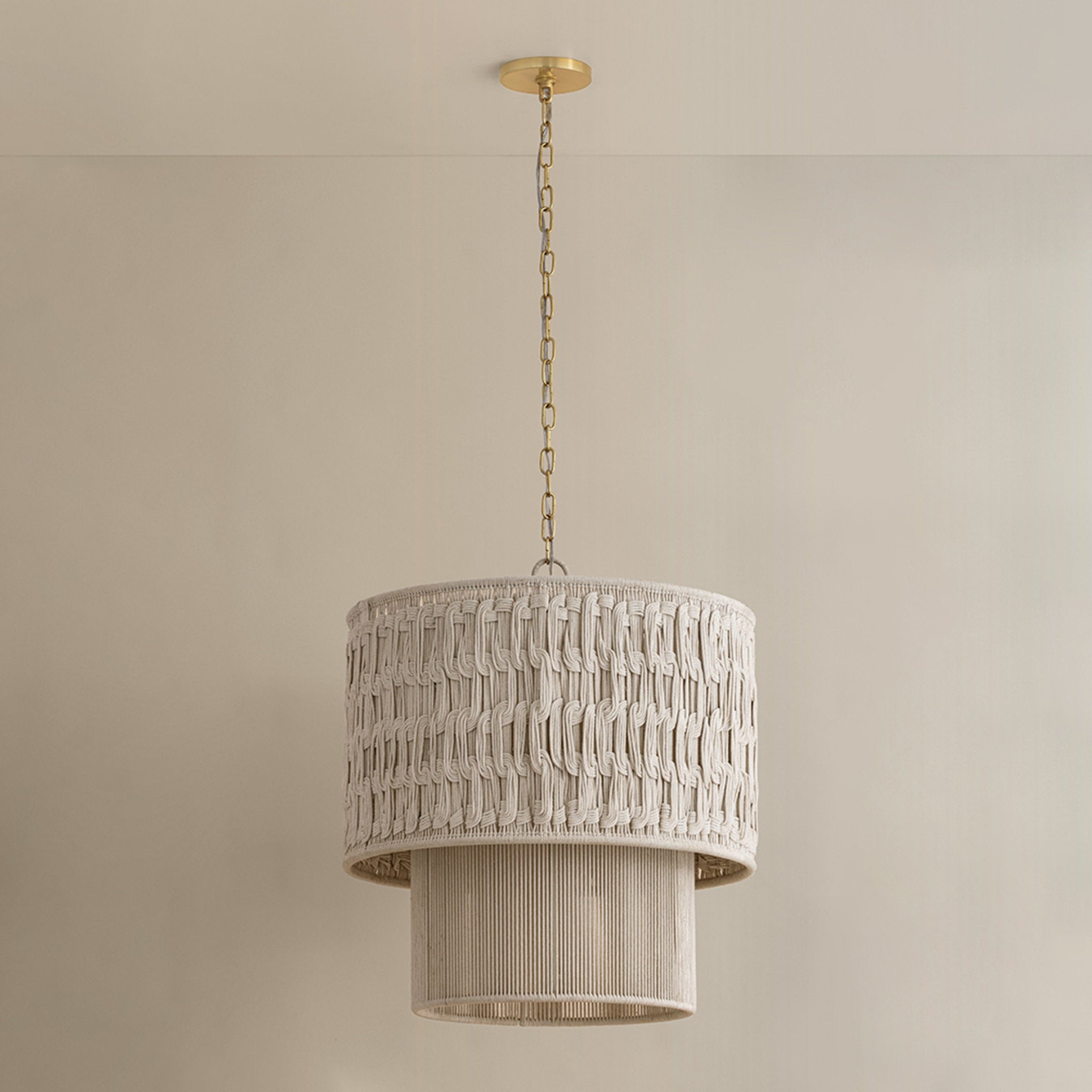 Lisbeta 1-Light Chandelier in Aged Brass 22W x 25.25H