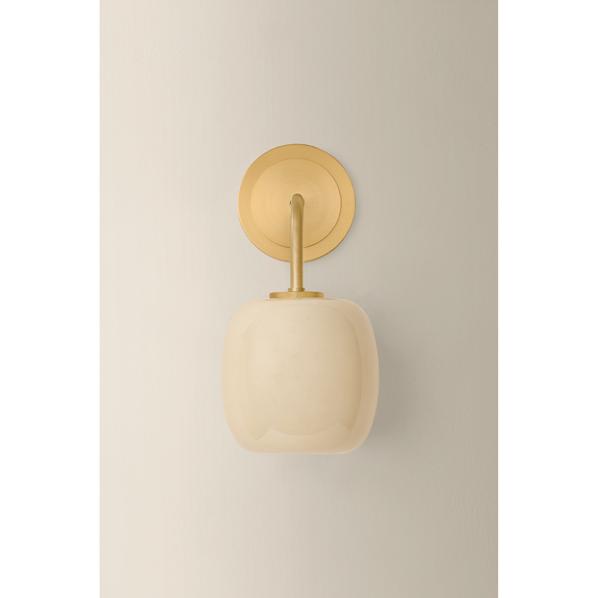 Lisette 1-Light Wall Sconce in Aged Brass 6.75L x 6W x 11.75H