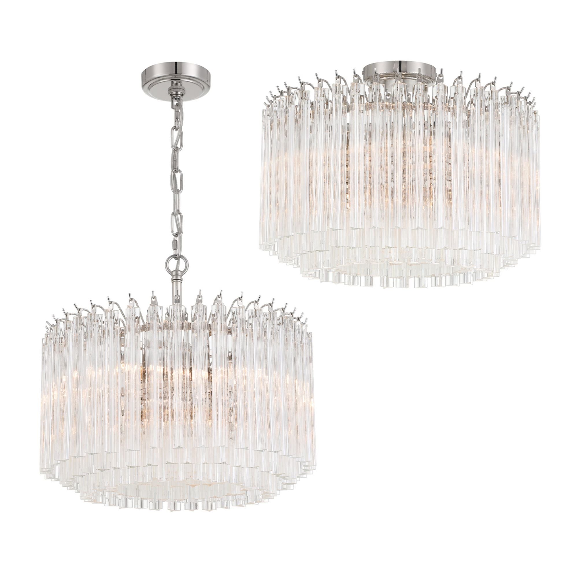 Lofton 18'' Polished Nickel Chandelier Silver 18"W x 17"H x 18"D
