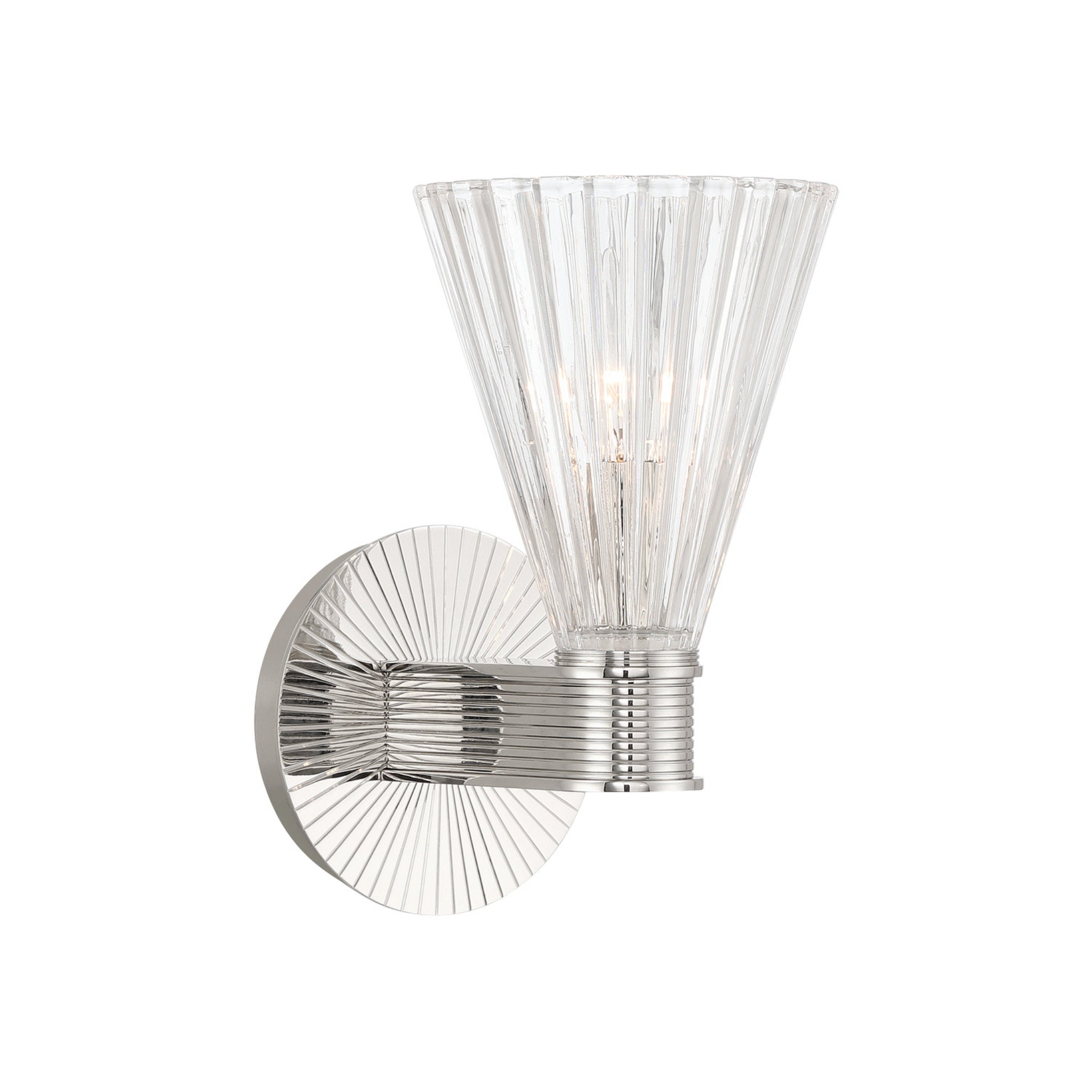 Lotus 5.5'' Polished Nickel Sconce Silver 5.5"W x 9.5"H x 7.5"D