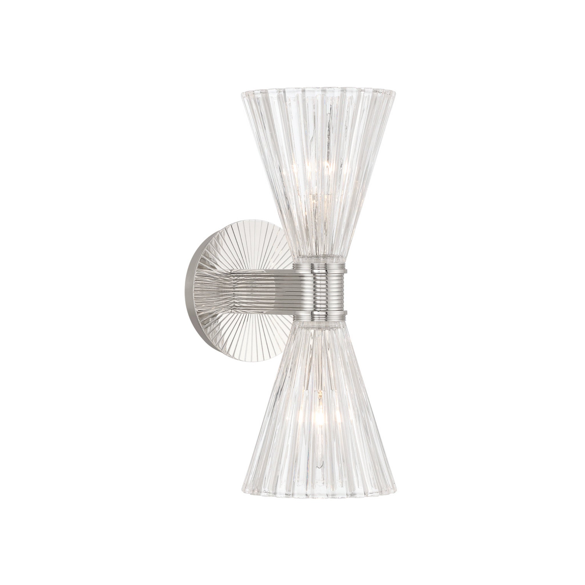 Lotus 5.5'' Polished Nickel Sconce Silver 5.5"W x 13.75"H x 7.5"D