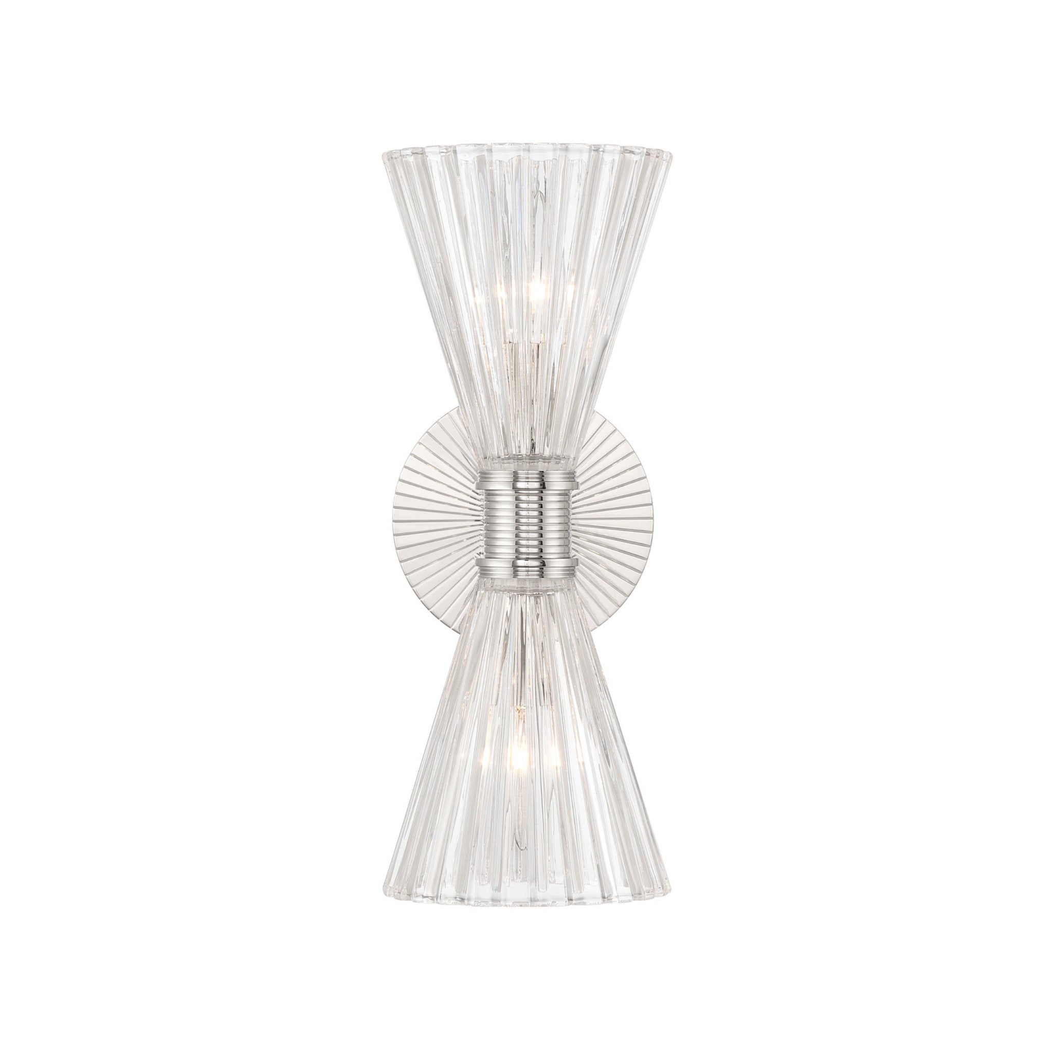 Lotus 5.5'' Polished Nickel Sconce Silver 5.5"W x 13.75"H x 7.5"D