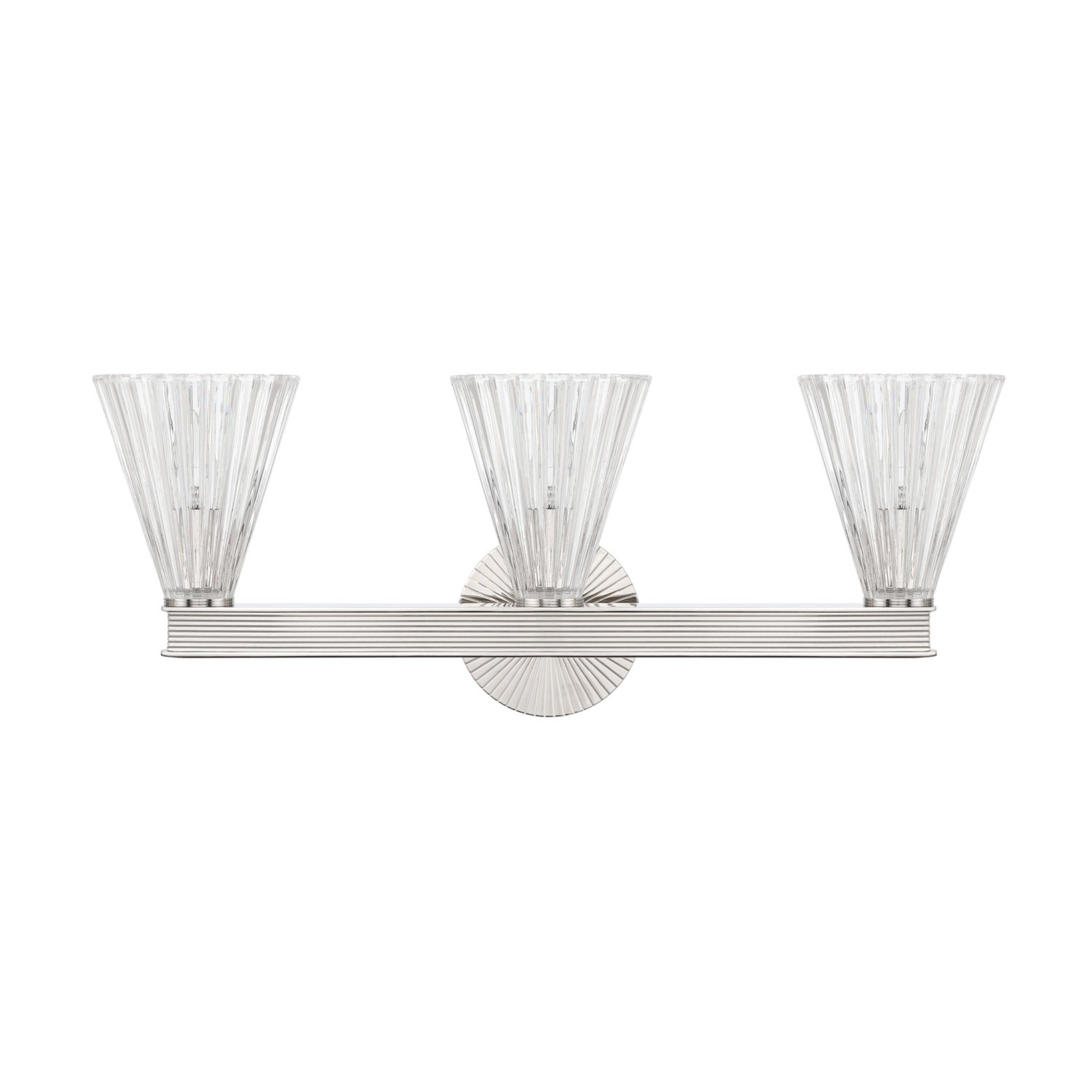 Lotus 23.5'' Polished Nickel Bathroom Vanity Silver 23.5"W x 9.25"H x 6.25"D