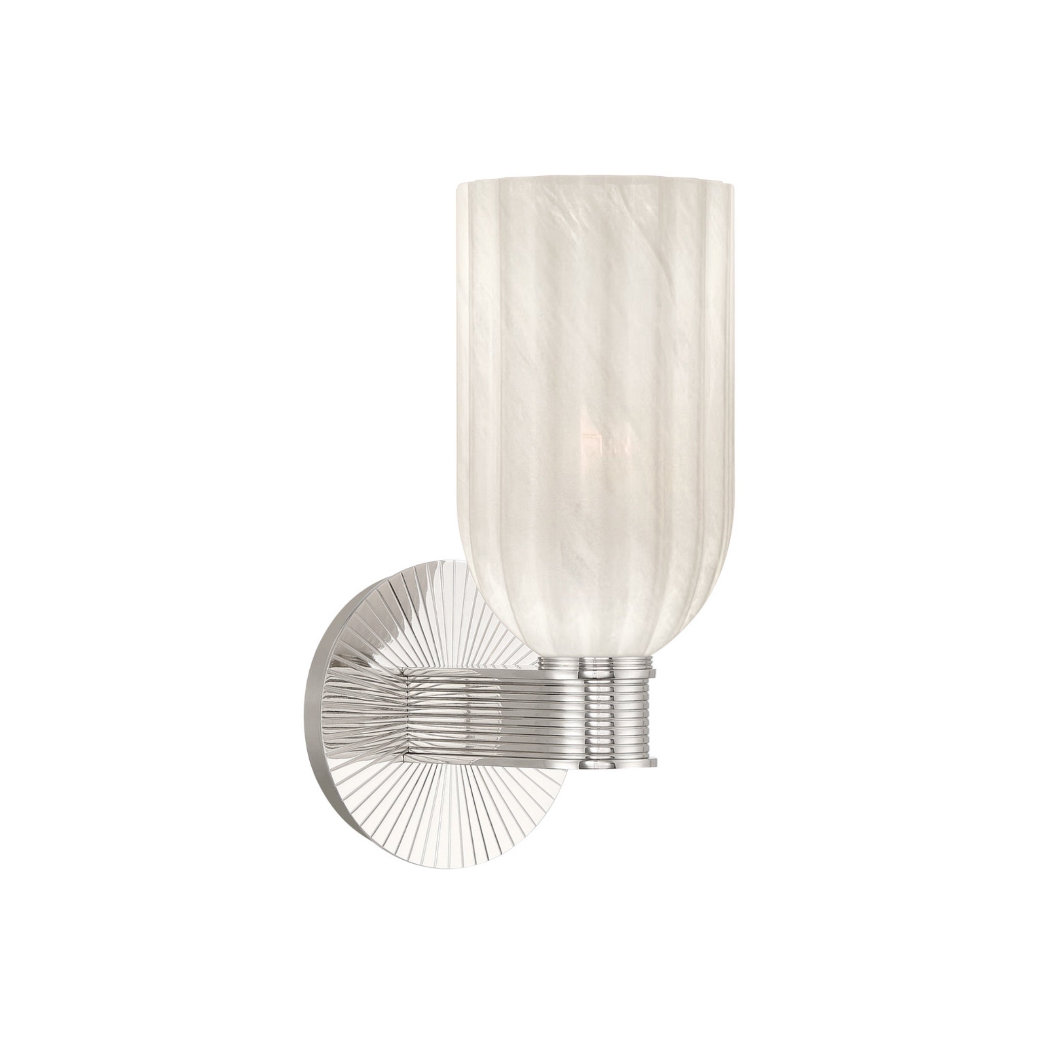 Lotus 5'' Polished Nickel Sconce Silver 5"W x 11"H x 7"D