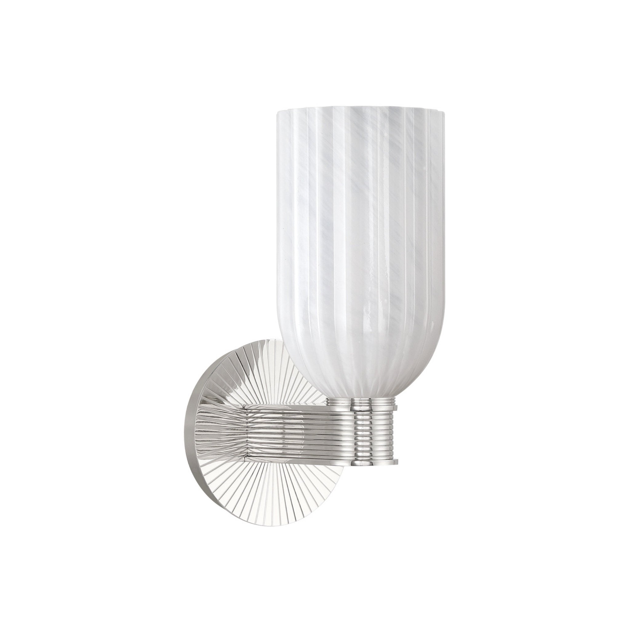 Lotus 5'' Polished Nickel Sconce Silver 5"W x 11"H x 7"D