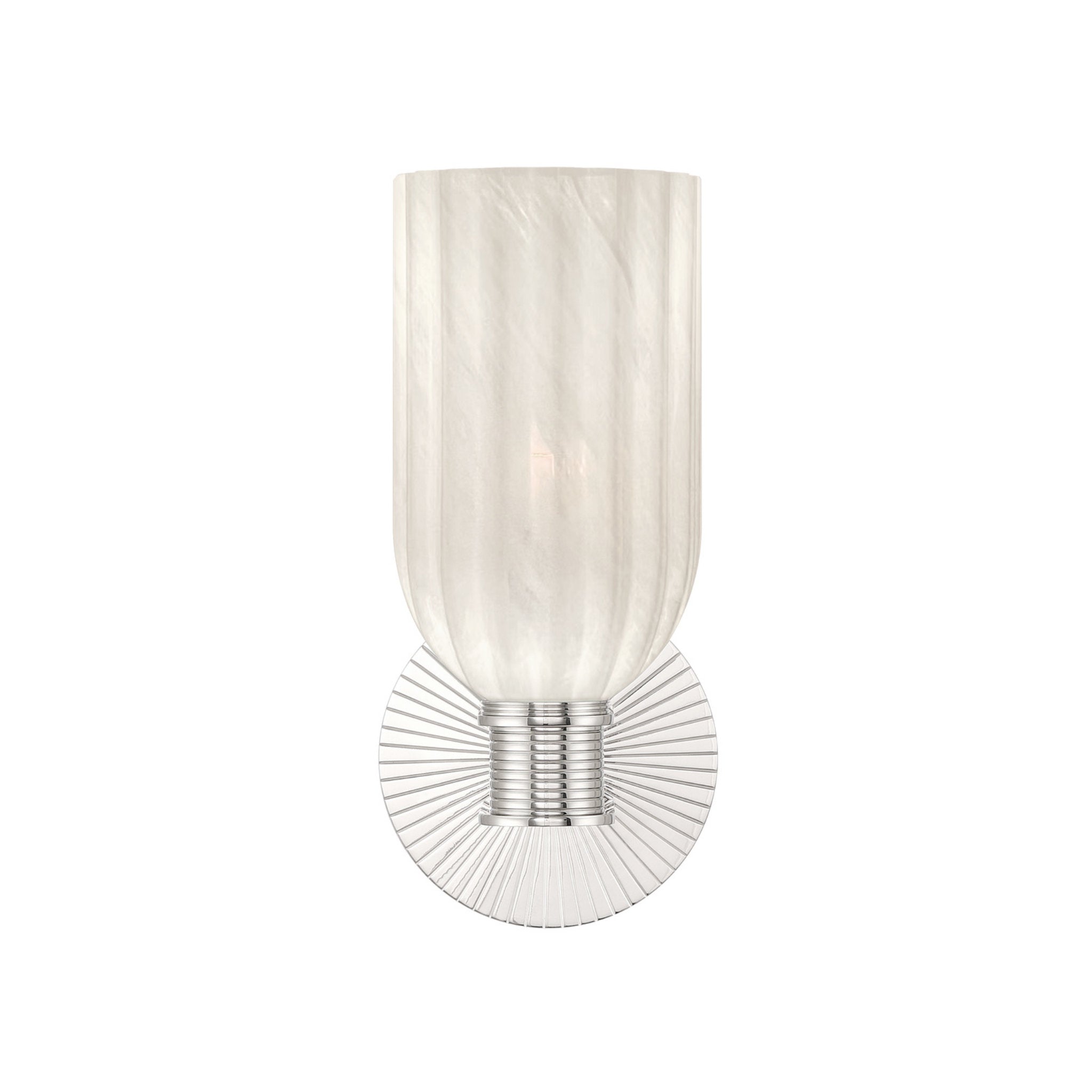 Lotus 5'' Polished Nickel Sconce Silver 5"W x 11"H x 7"D