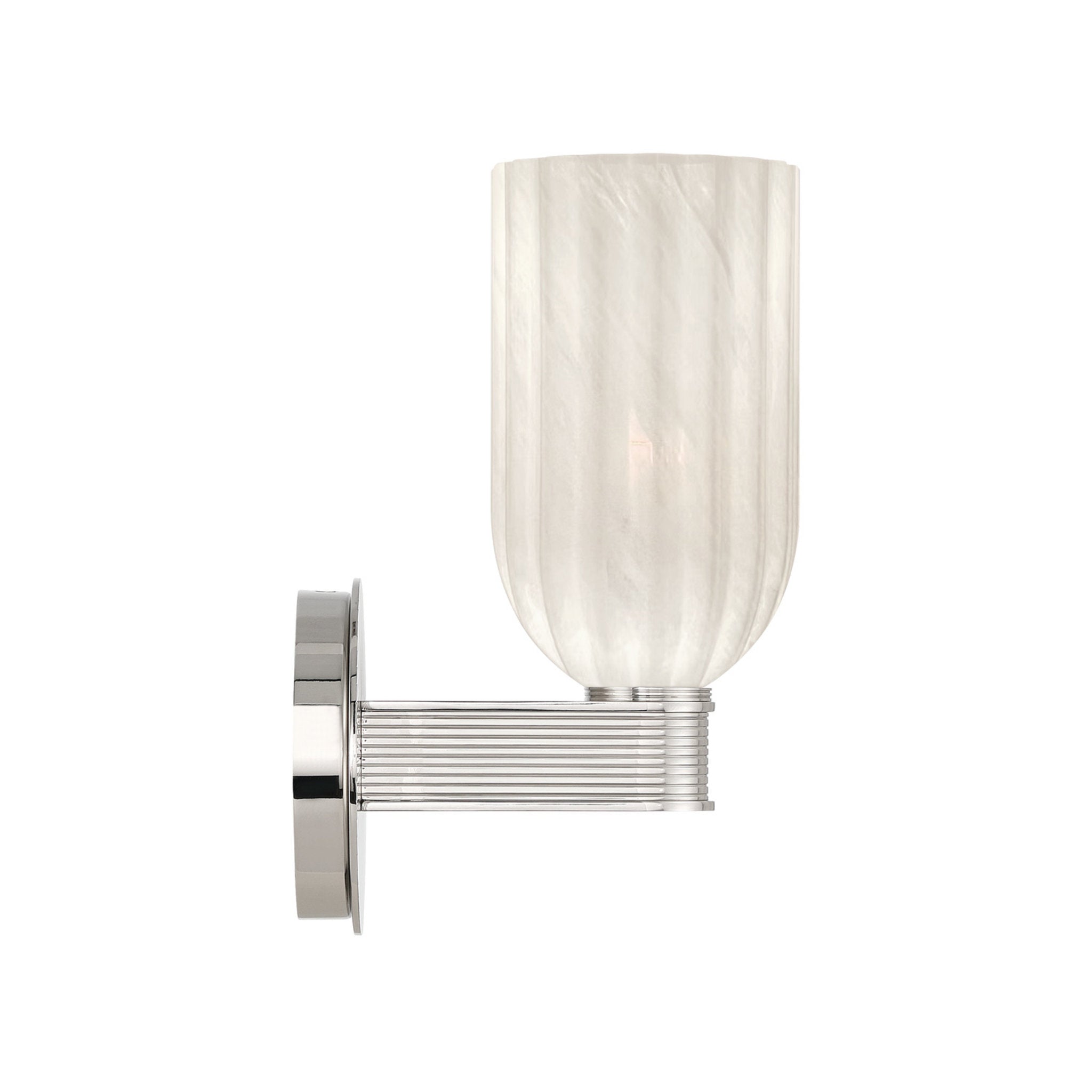 Lotus 5'' Polished Nickel Sconce Silver 5"W x 11"H x 7"D