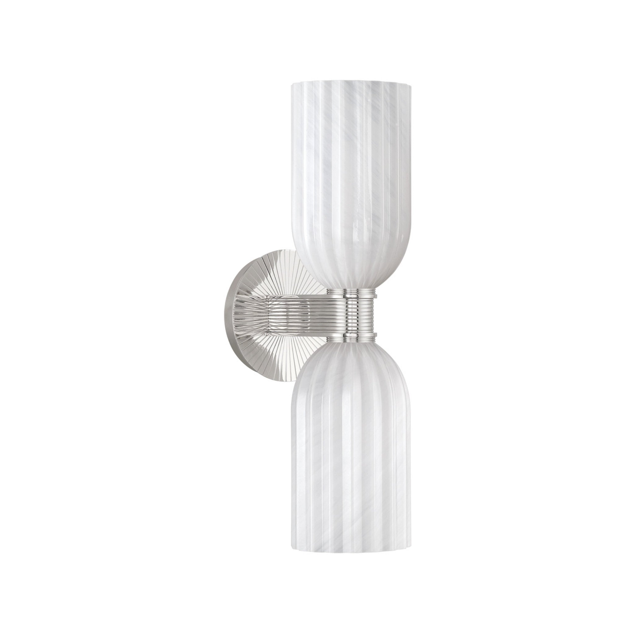 Lotus 5'' Polished Nickel Sconce Silver 5"W x 17"H x 7"D