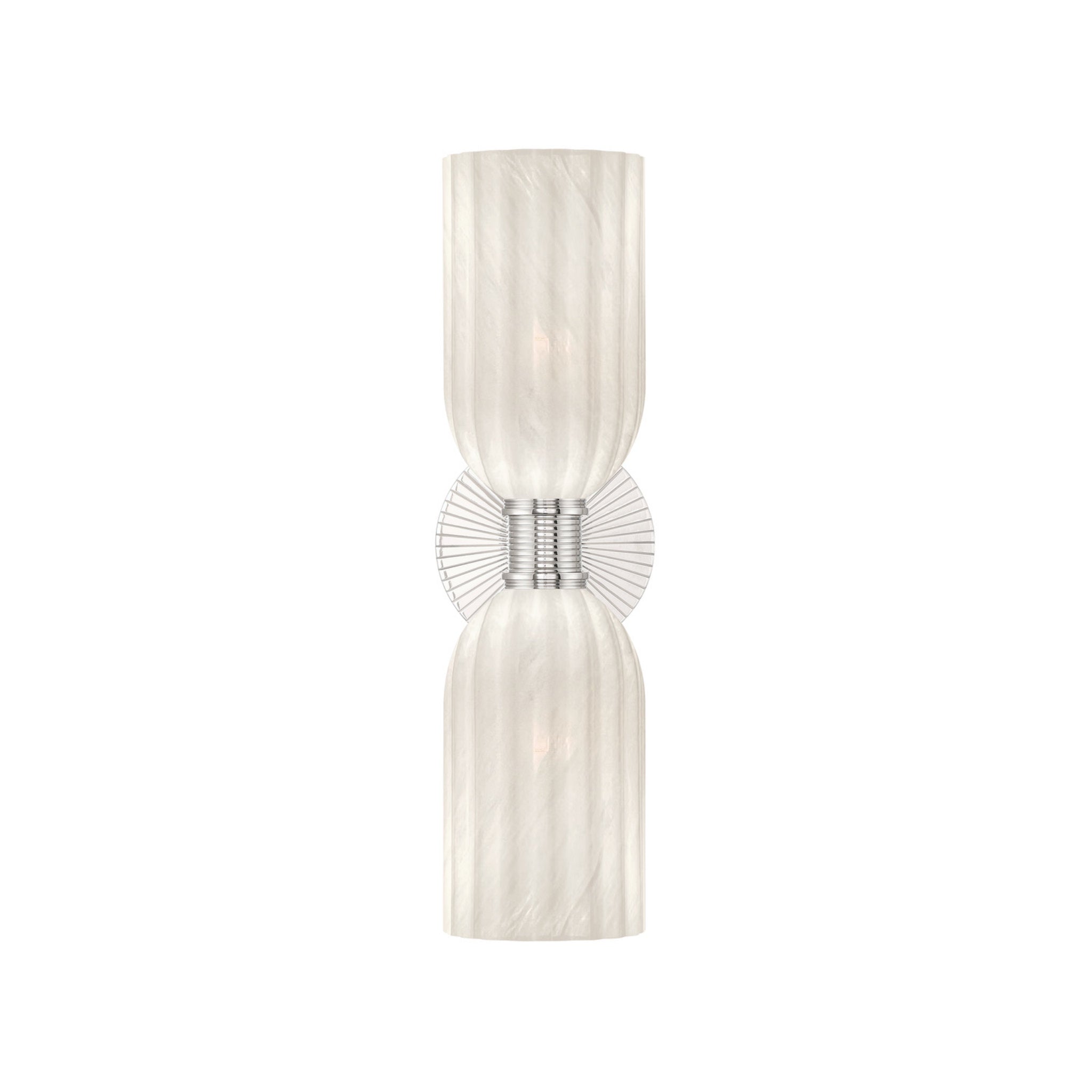 Lotus 5'' Polished Nickel Sconce Silver 5"W x 17"H x 7"D