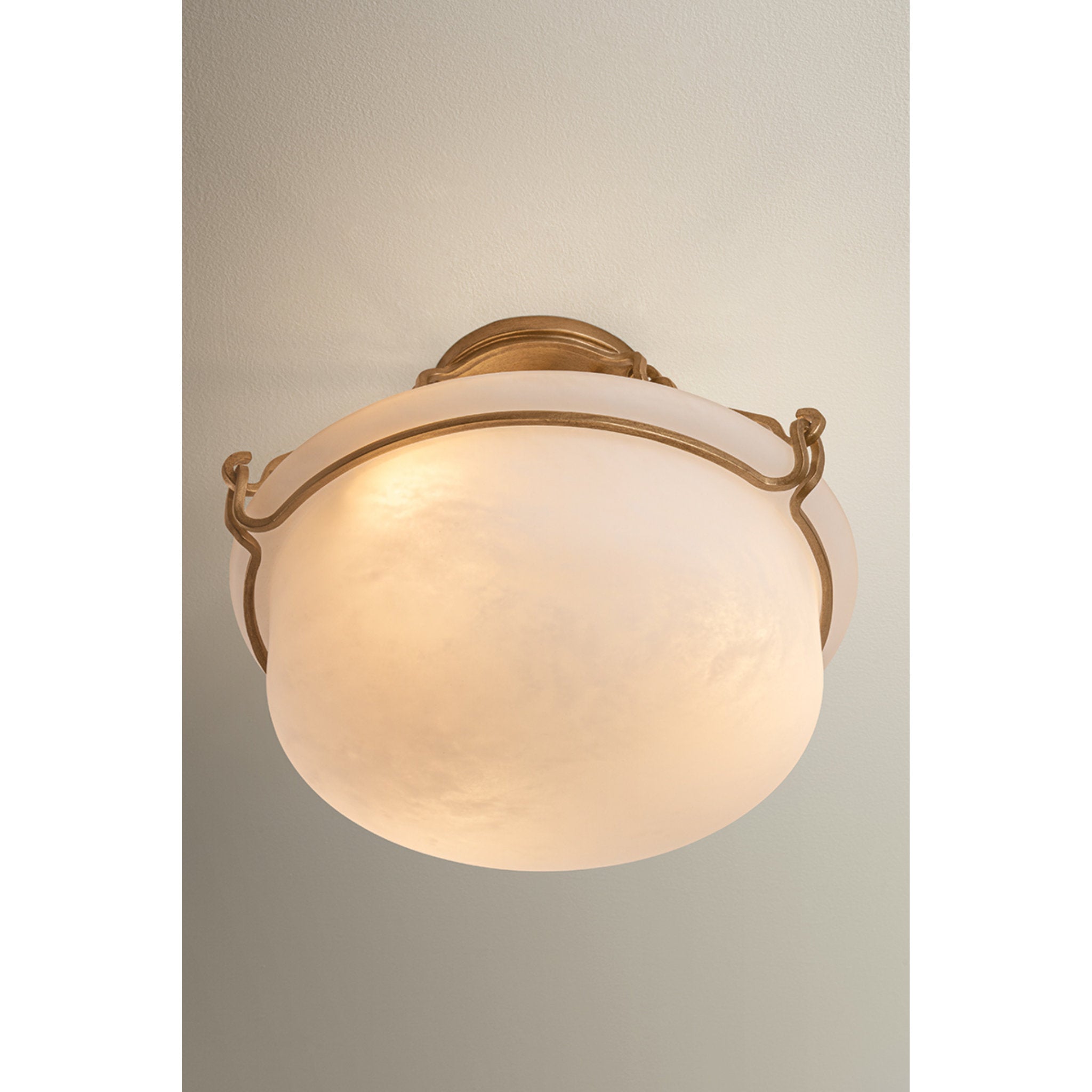 Lowerre 3-Light Semi Flush in Patina Gold Leaf 21.75W x 14.25H
