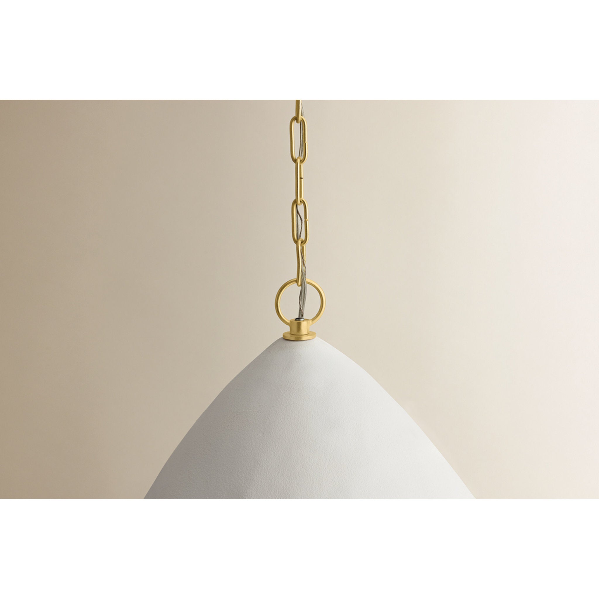 Lulu 1-Light Pendant in Aged Brass 19.25W x 14.5H