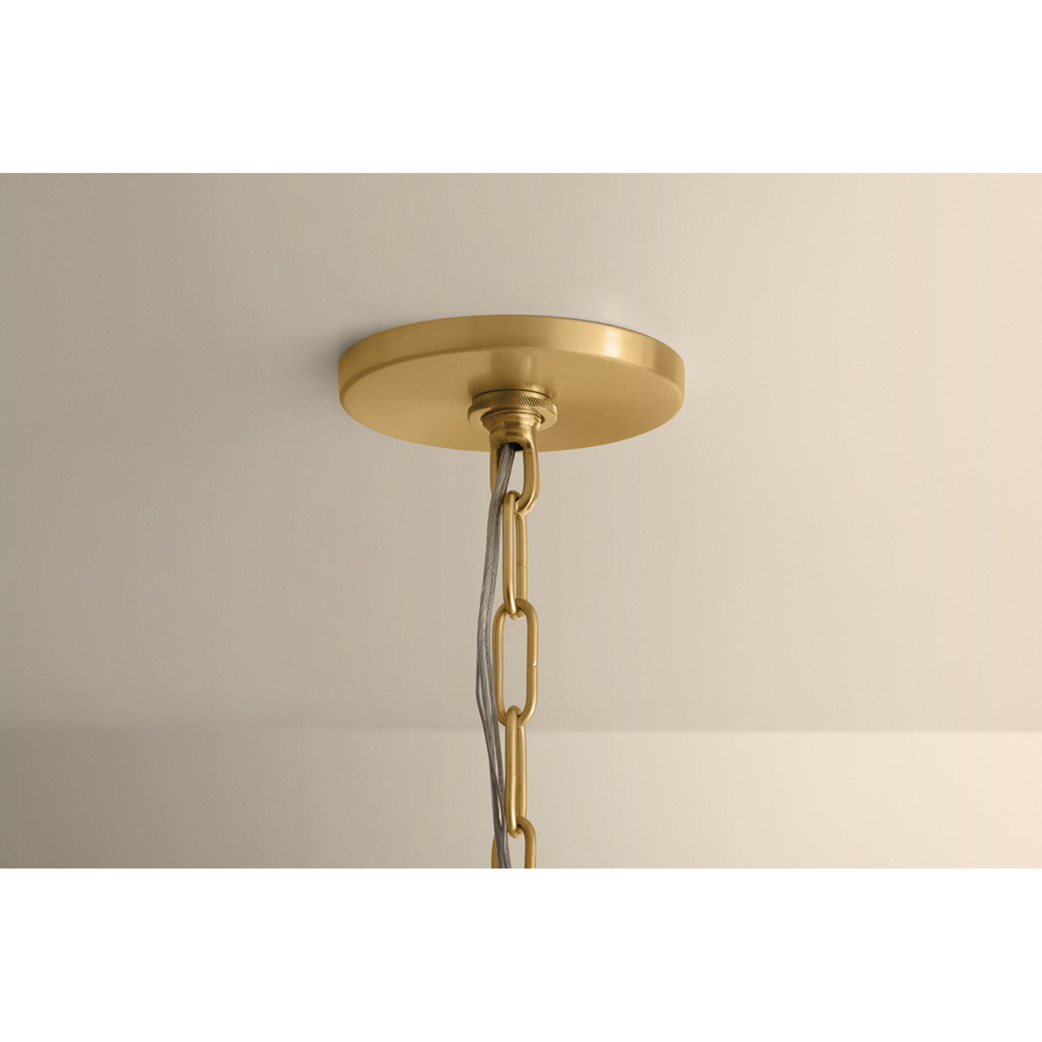 Lulu 1-Light Pendant in Aged Brass 19.25W x 14.5H
