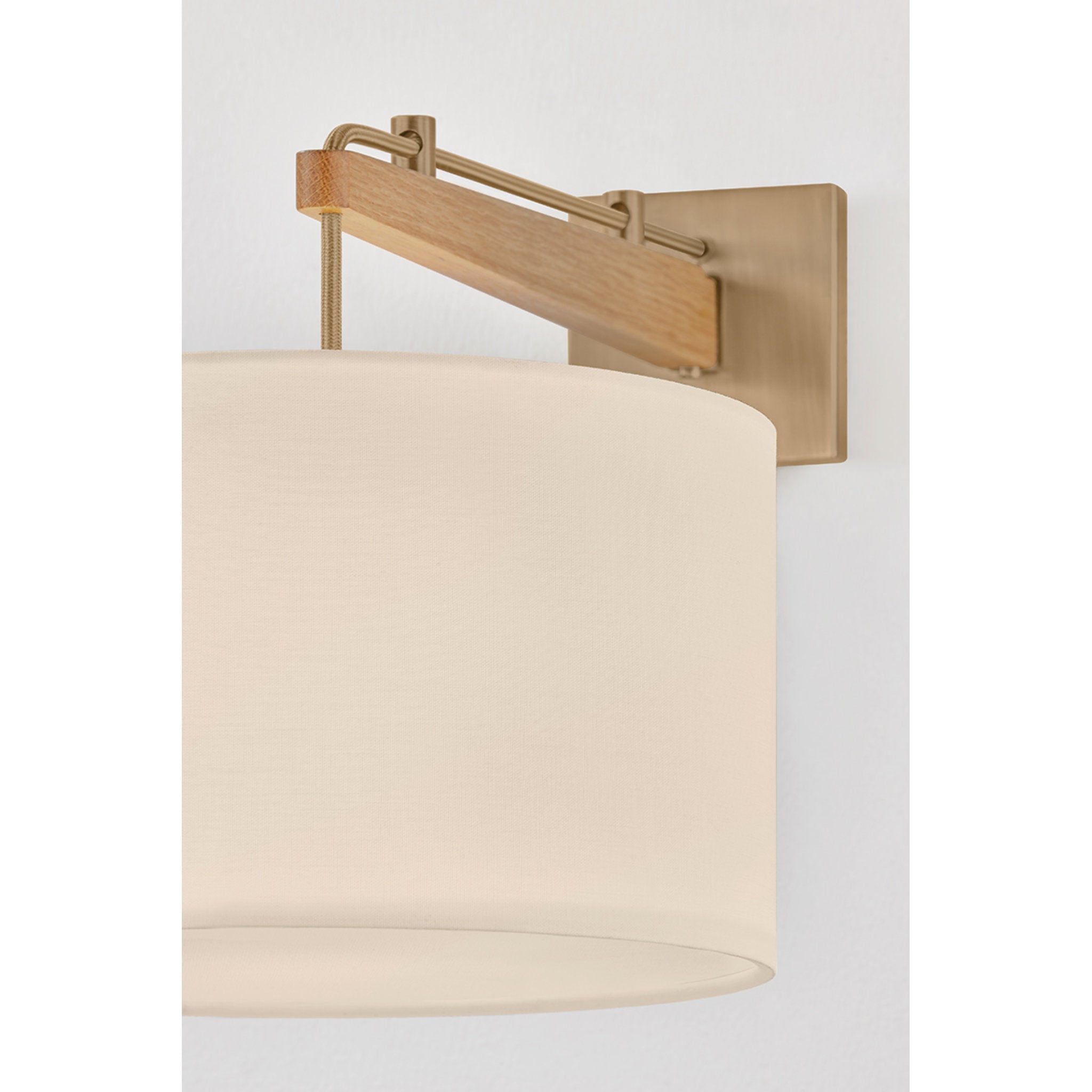 Mailo 1-Light Wall Sconce in Patina Brass 12W x 12H