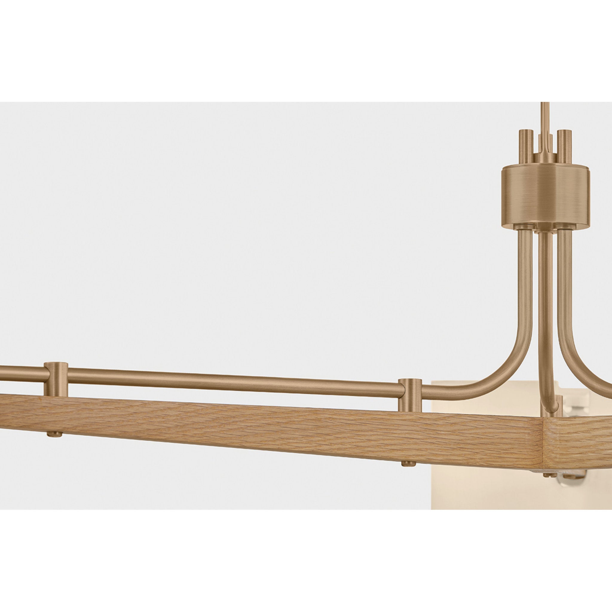 Mailo 3-Light Chandelier in Patina Brass 49.75W x 12.5H