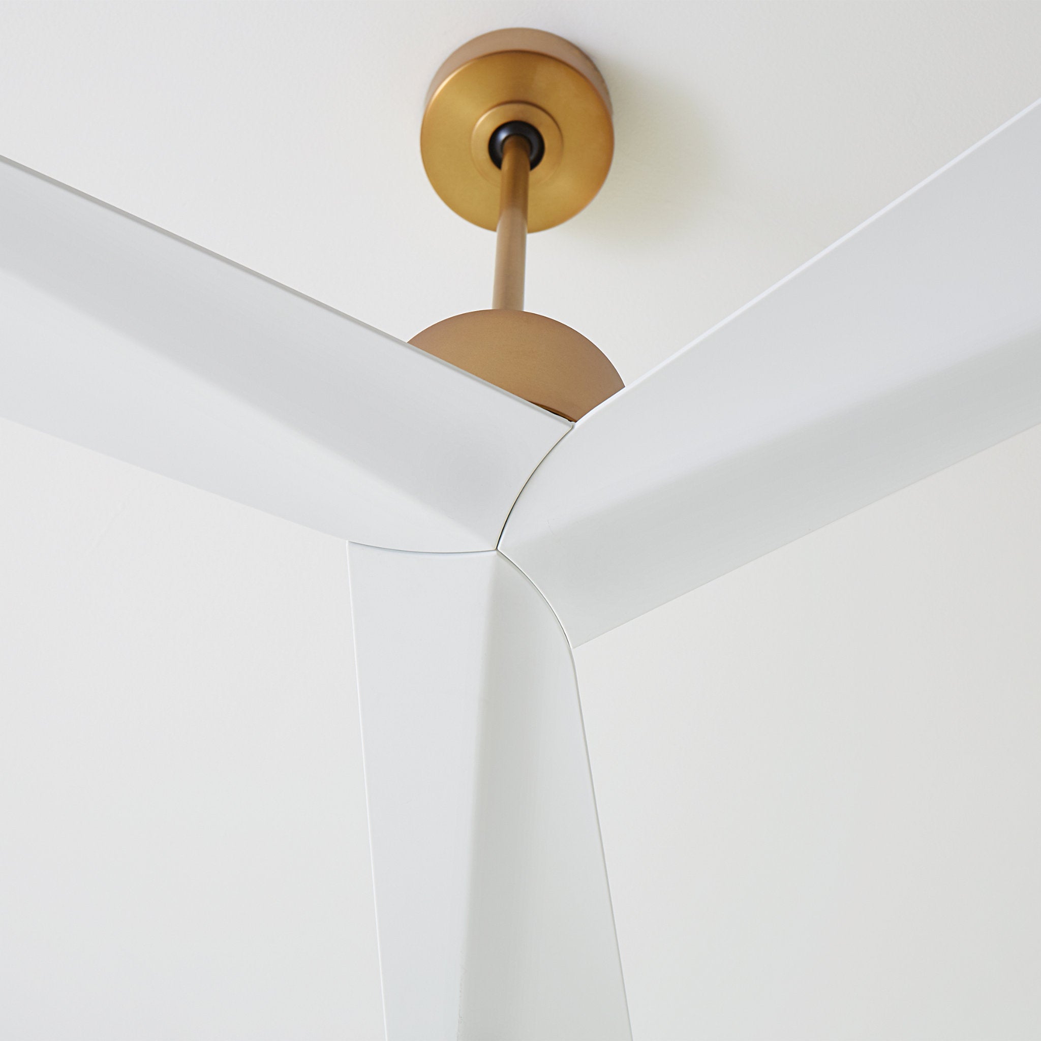 Sean Lavin Adler 60" Ceiling Fan in Burnished Brass w/ Matte White ABS Blade D:60'' H:12 1/2''